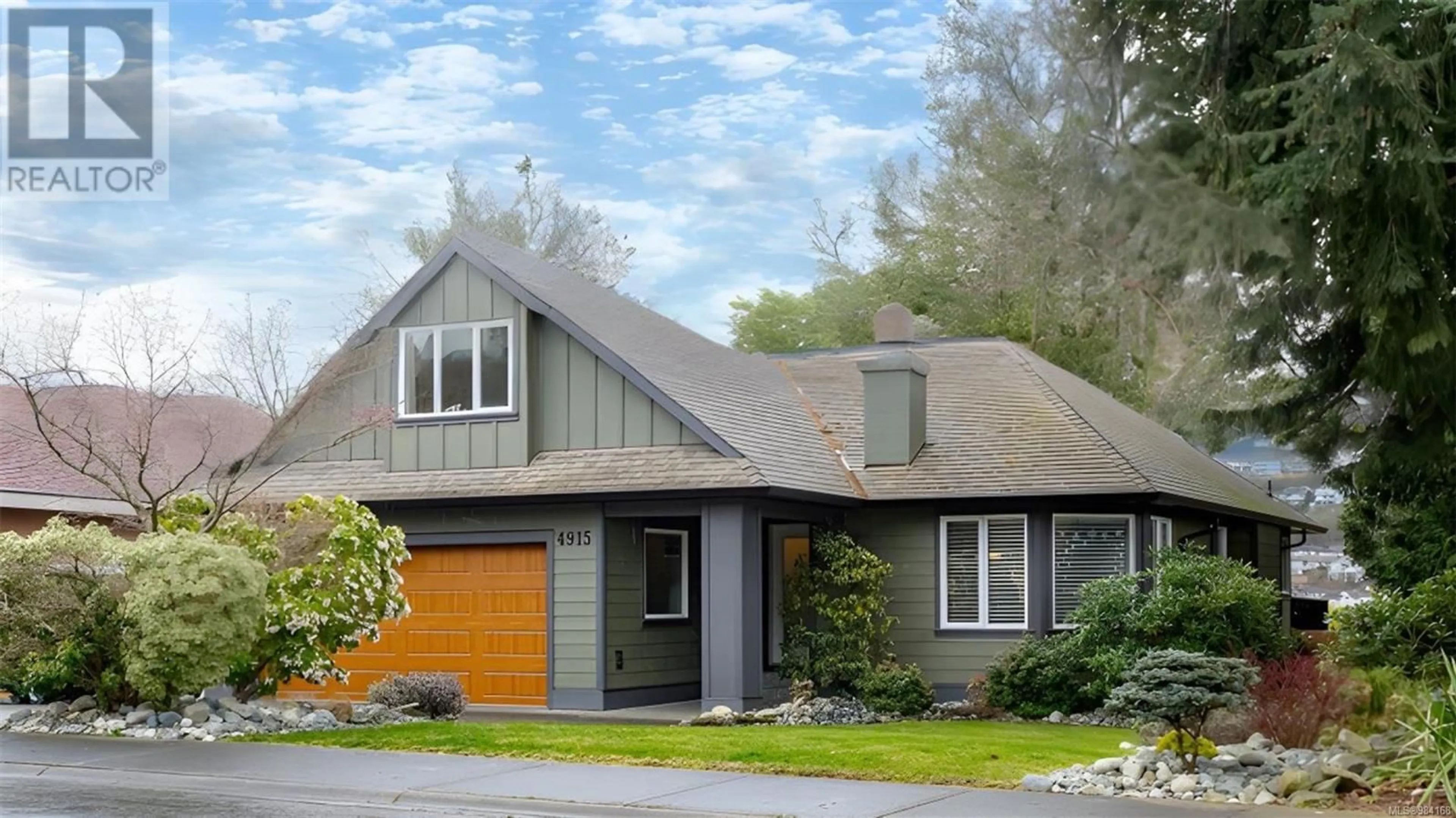 Home with vinyl exterior material, street for 4915 Denford Pl, Nanaimo British Columbia V9V1R3