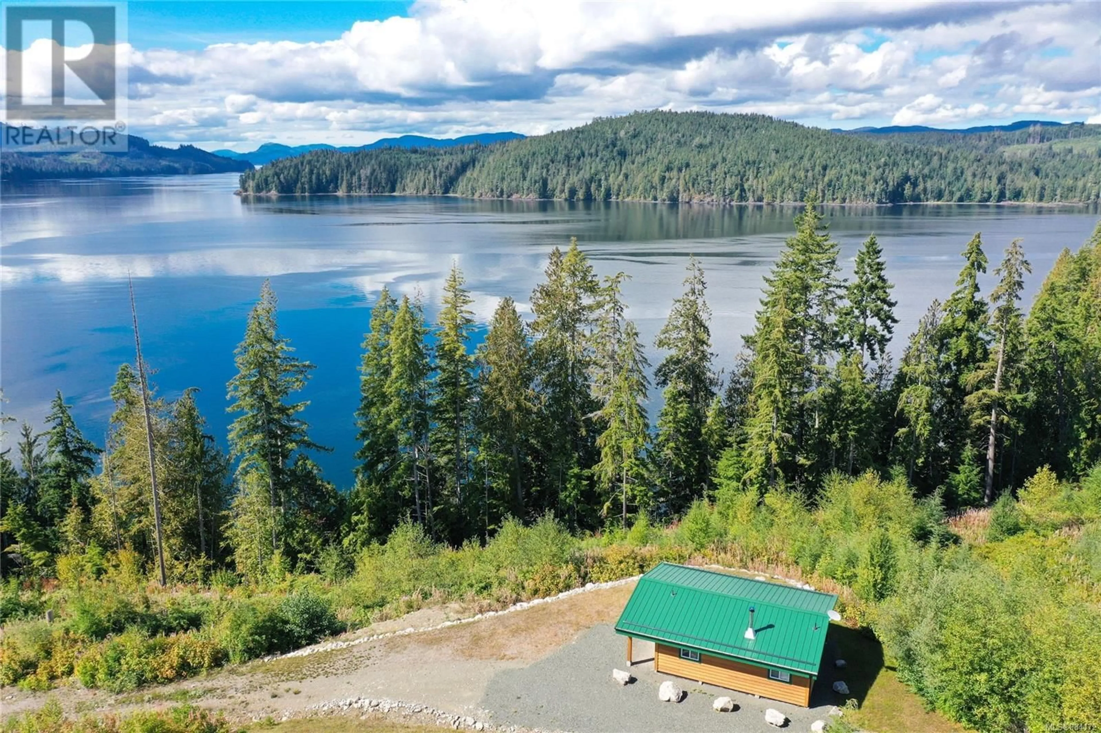 A pic from outside/outdoor area/front of a property/back of a property/a pic from drone, water/lake/river/ocean view for DL315 Kenny Point, Port Hardy British Columbia V0N2V0