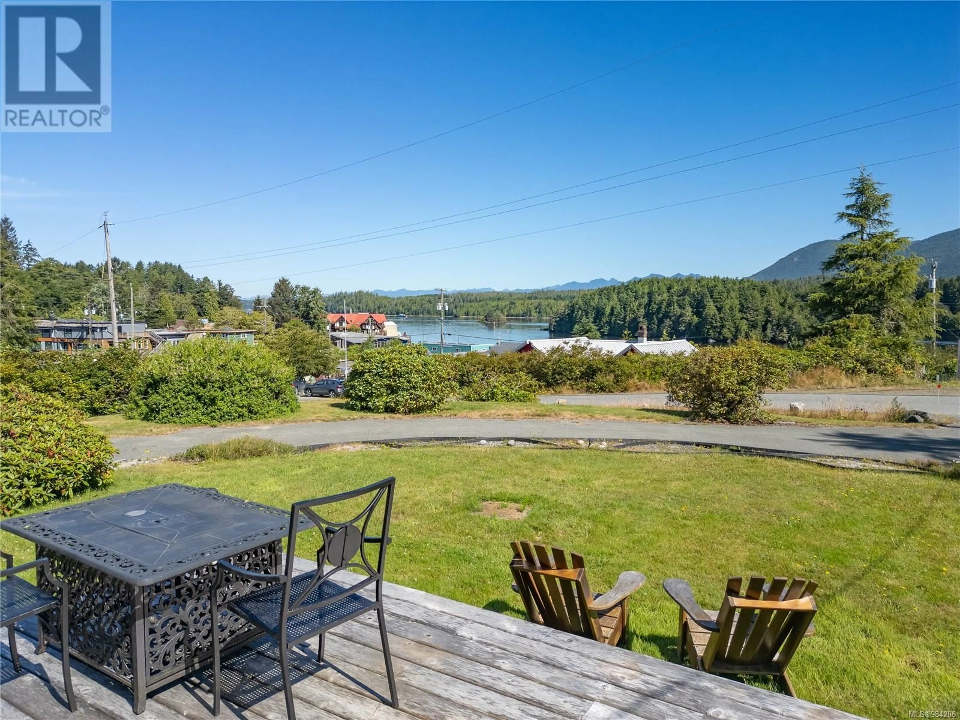 Patio, water/lake/river/ocean view for 204 Birch St, Ucluelet British Columbia V0R3A0