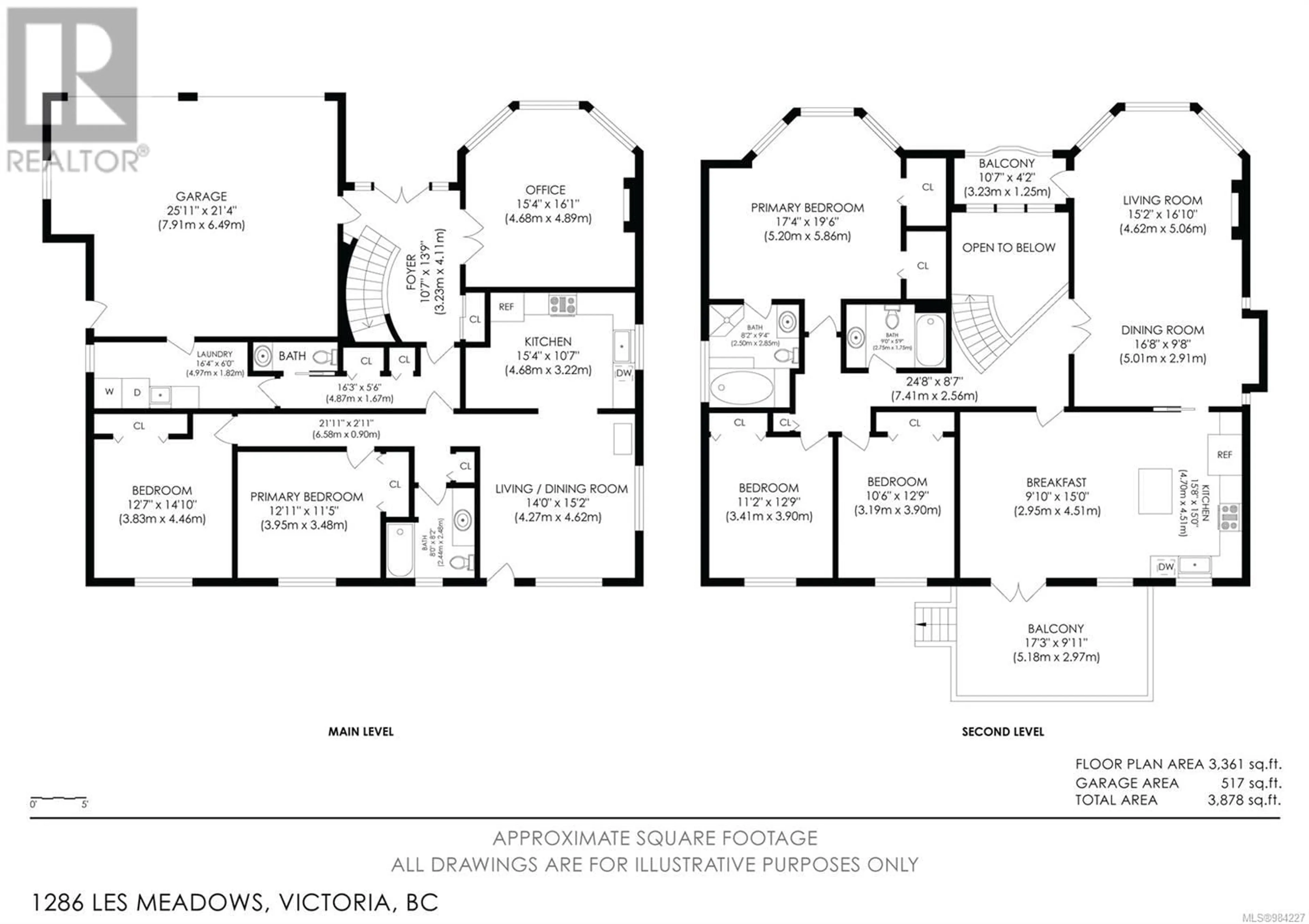 Floor plan for 1286 Les Meadows, Saanich British Columbia V8X5G4