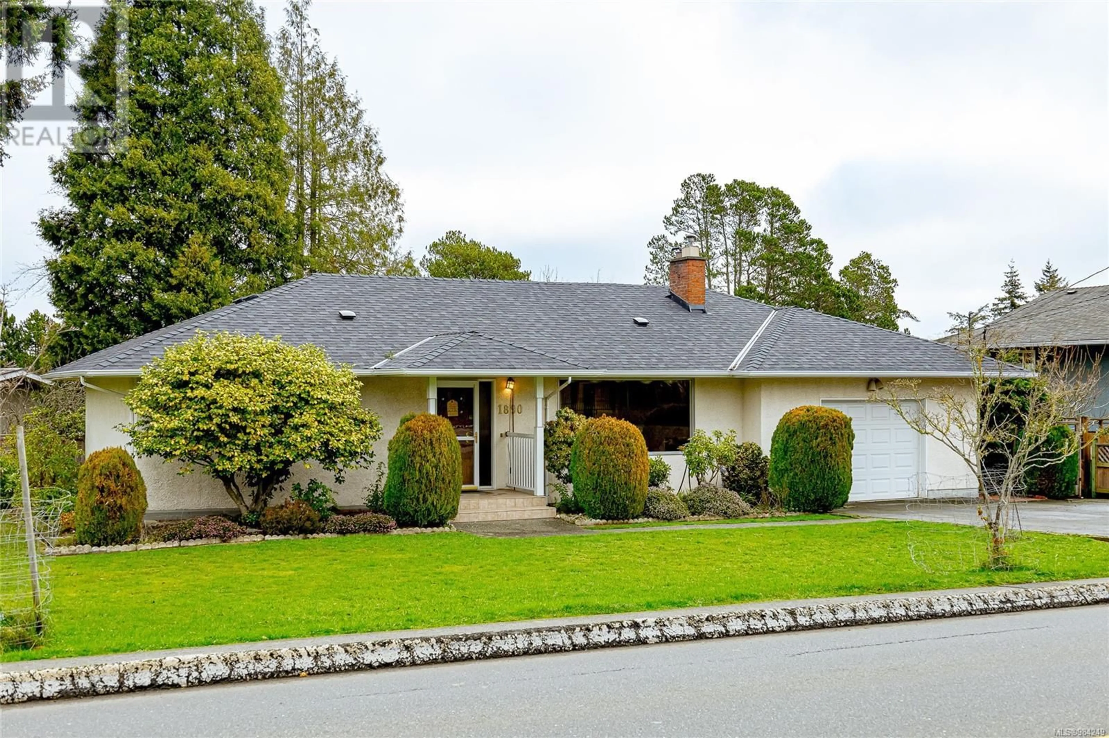 Home with brick exterior material, street for 1890 Grandview Dr, Saanich British Columbia V8N2V1