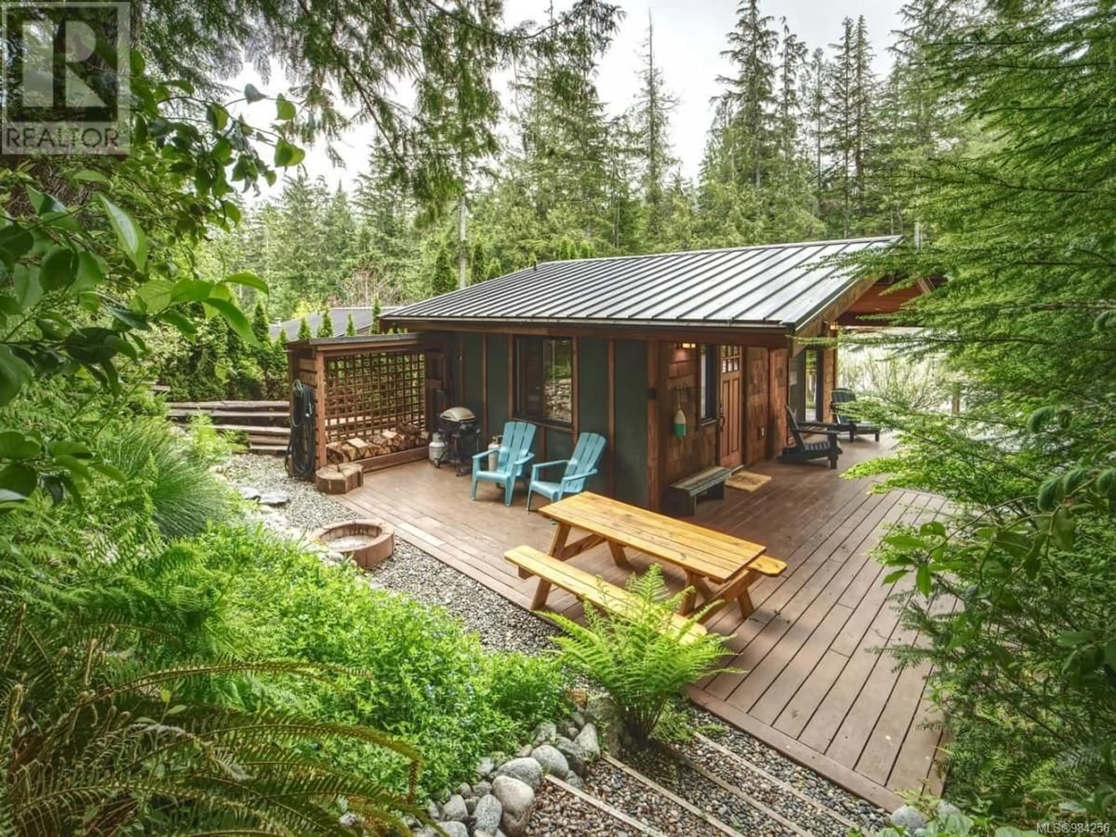 Patio, forest/trees view for 40 6574 Baird Rd, Port Renfrew British Columbia V0S1K0