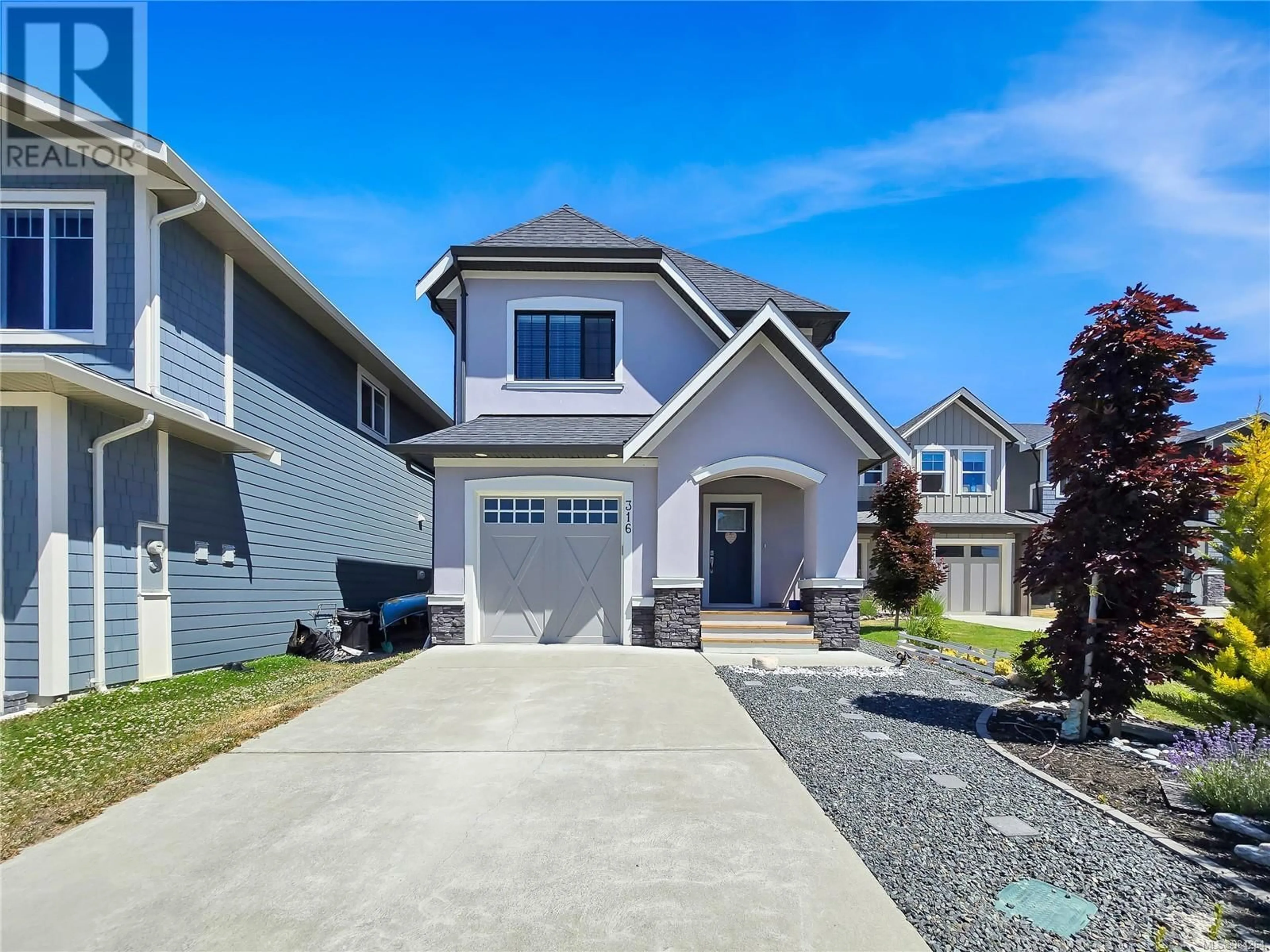 Home with vinyl exterior material, street for 316 Curlew Pl, Colwood British Columbia V9C0P1