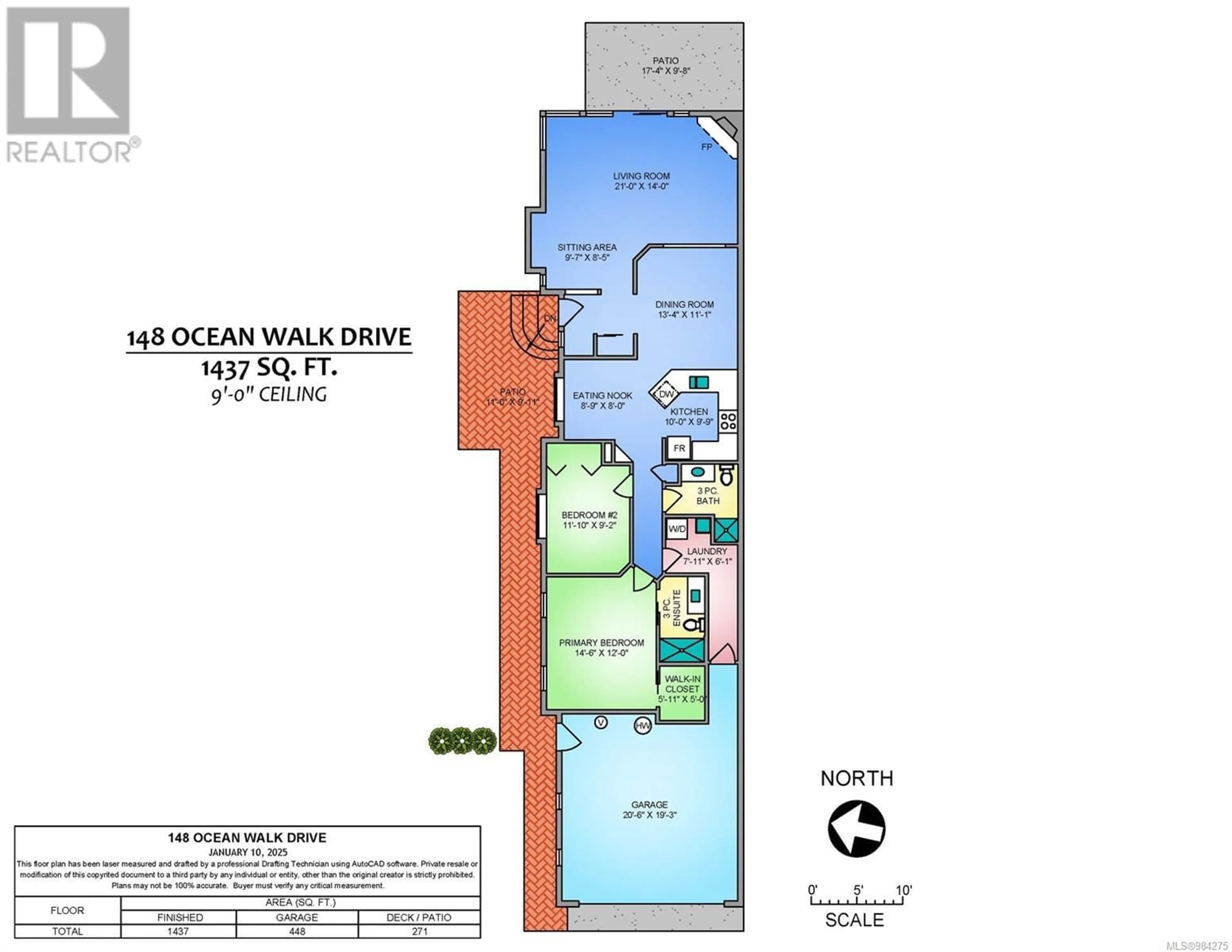 Floor plan for 148 Ocean Walk Dr, Nanaimo British Columbia V9V1N2