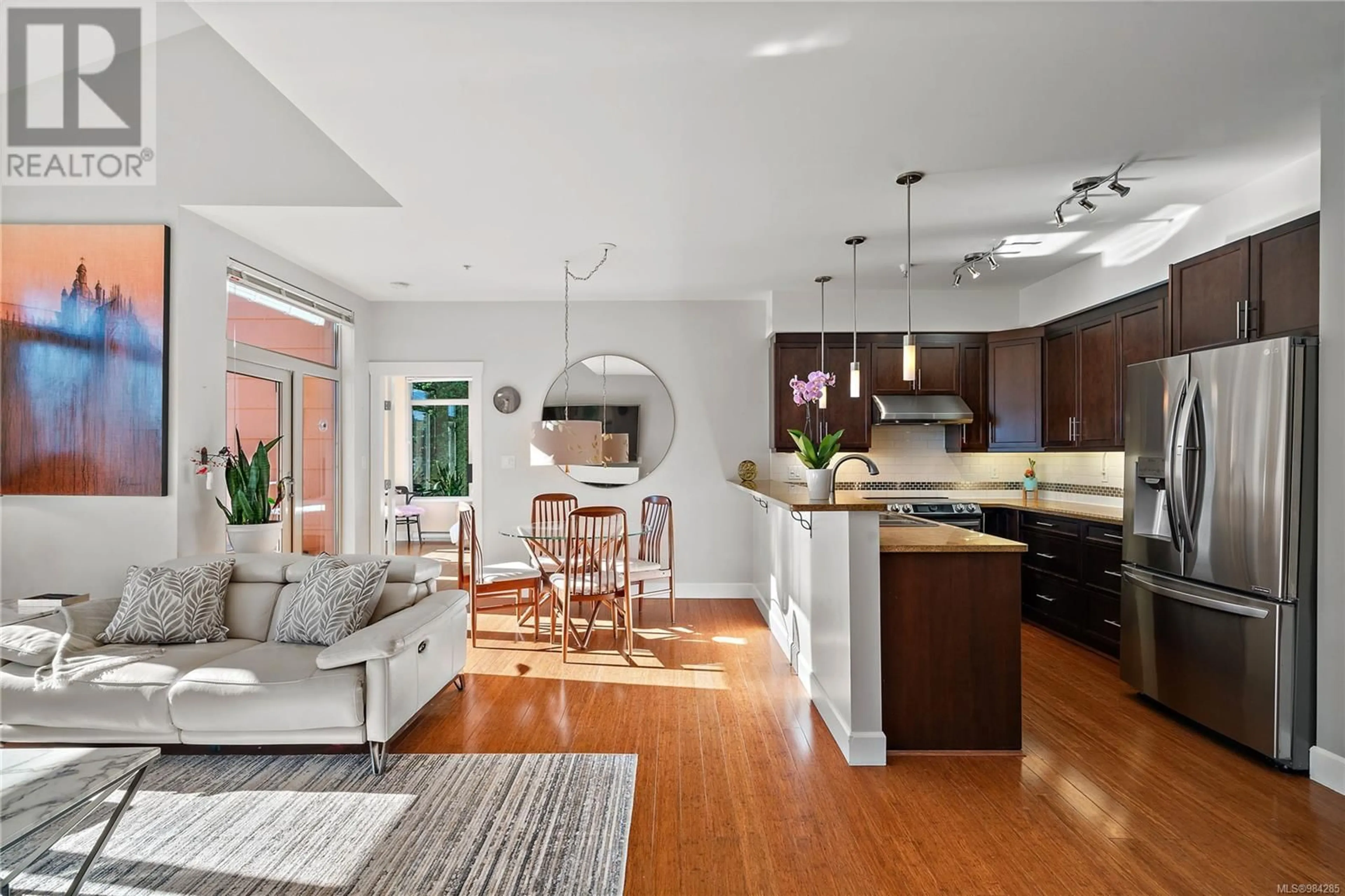 Open concept kitchen, unknown for 307 1035 Sutlej St, Victoria British Columbia V8V2V9