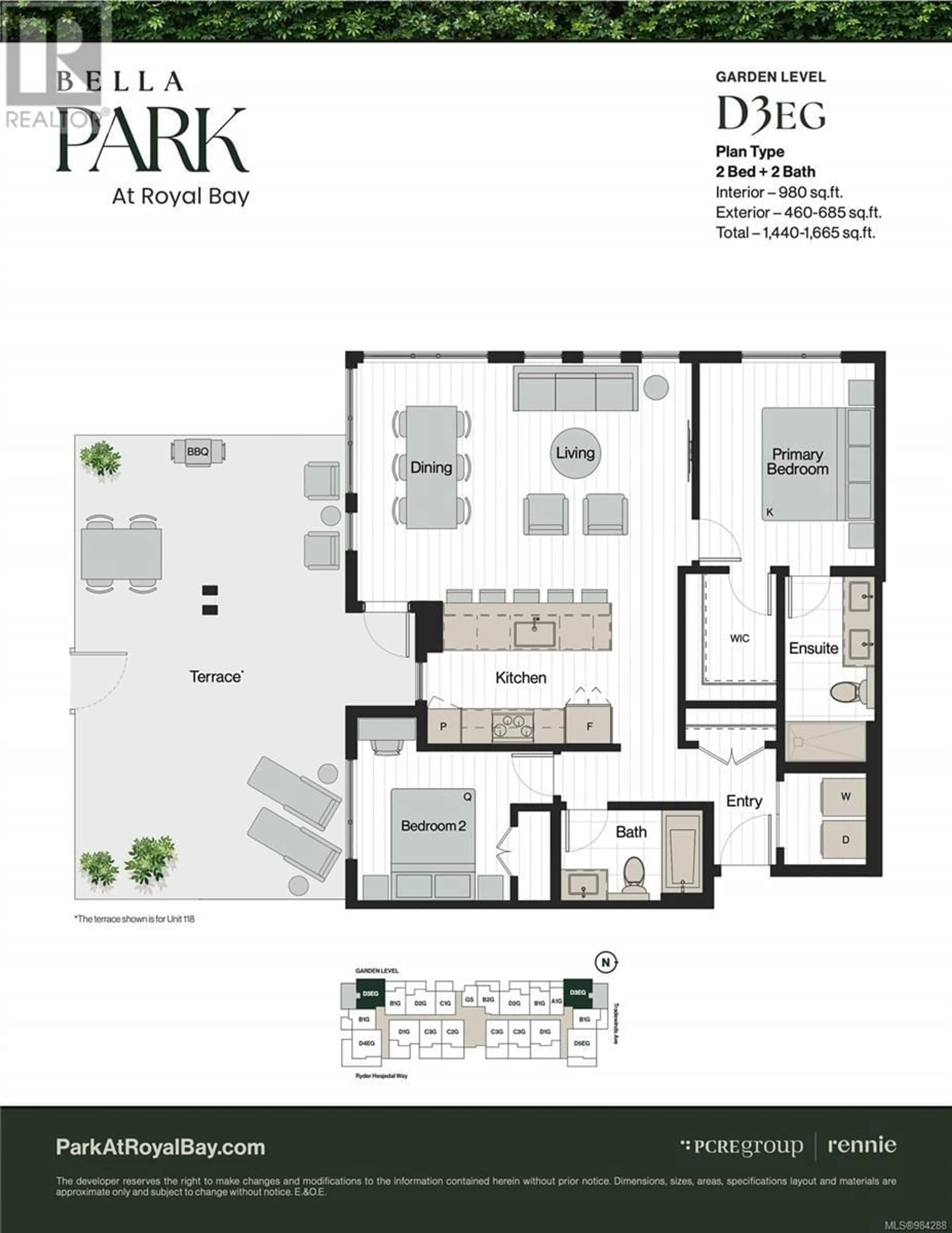 Floor plan for 118 3582 Ryder Hesjedal Way, Colwood British Columbia V9C0J6