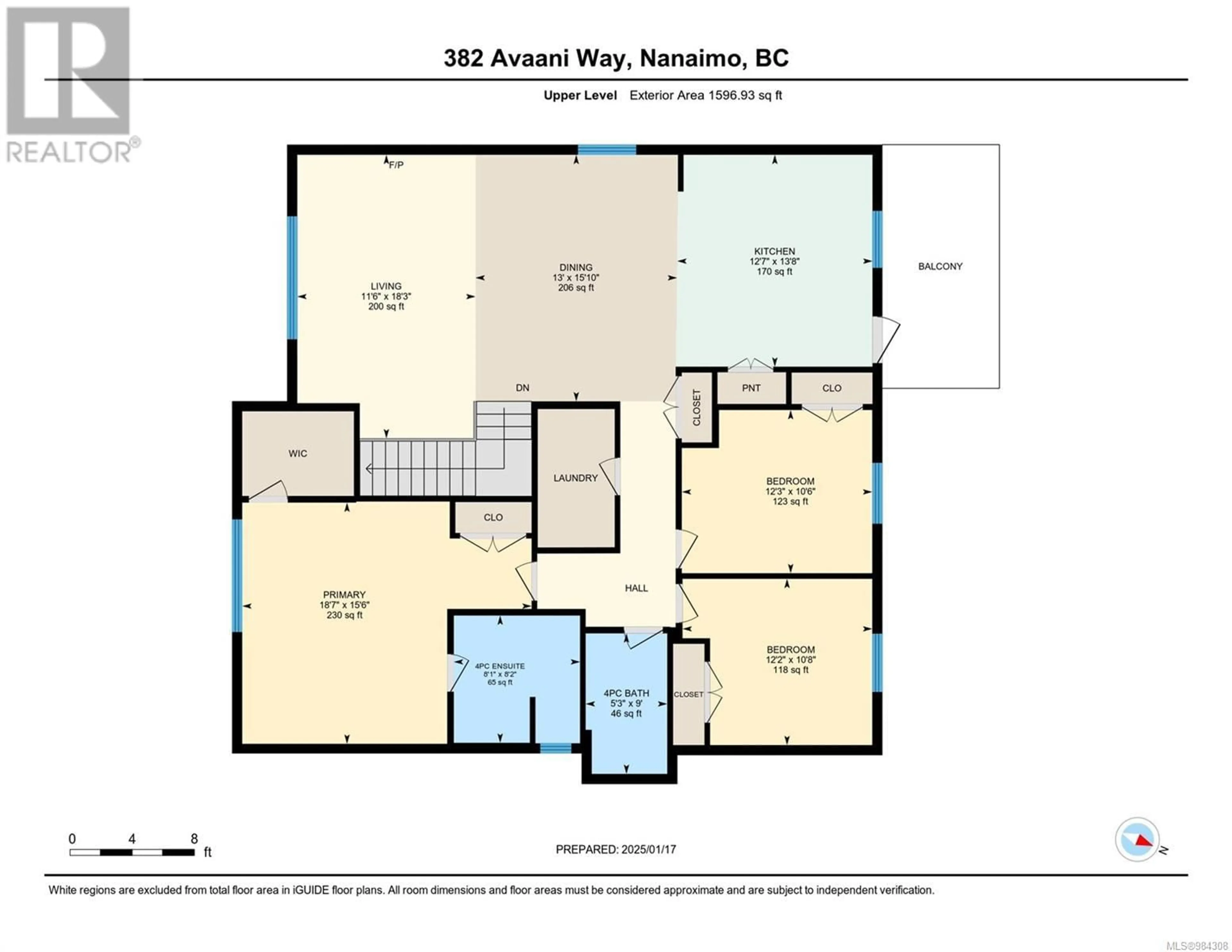 Floor plan for 382 AVAANI Way, Nanaimo British Columbia V9R0L9