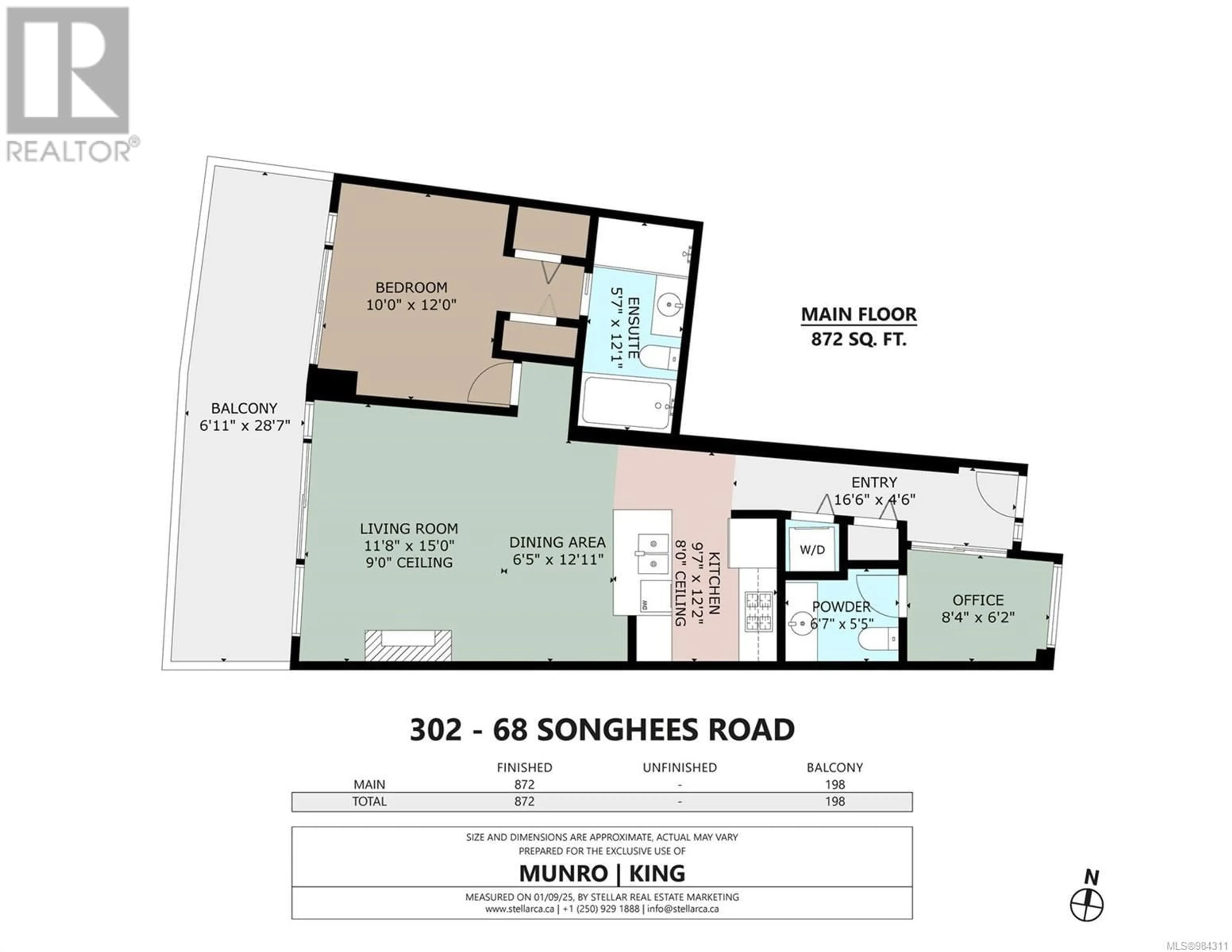 Floor plan for 302 68 Songhees Rd, Victoria British Columbia V9A0A3