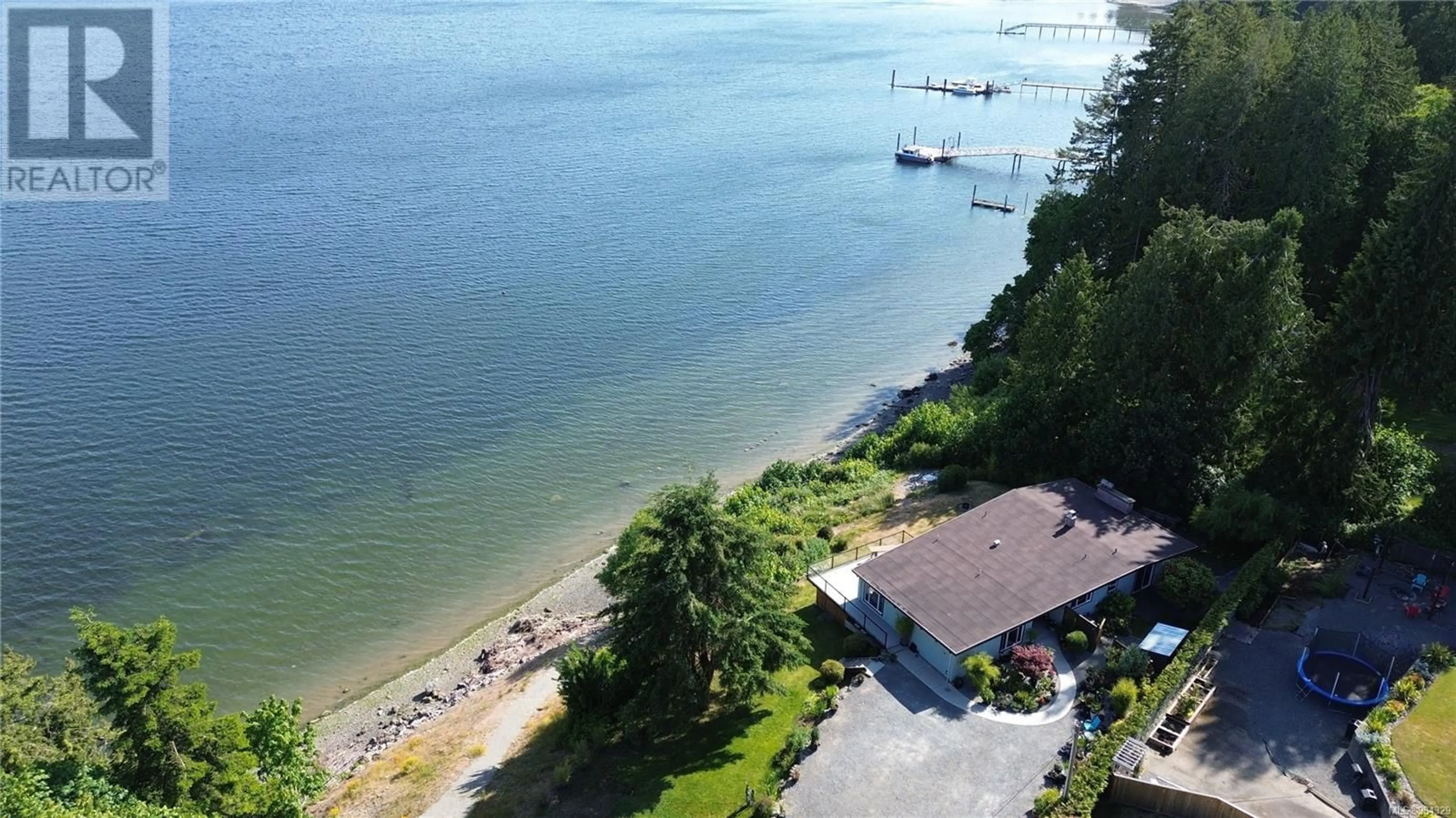 A pic from outside/outdoor area/front of a property/back of a property/a pic from drone, water/lake/river/ocean view for 2050 Winnipeg Rd, Sooke British Columbia V9Z0C3