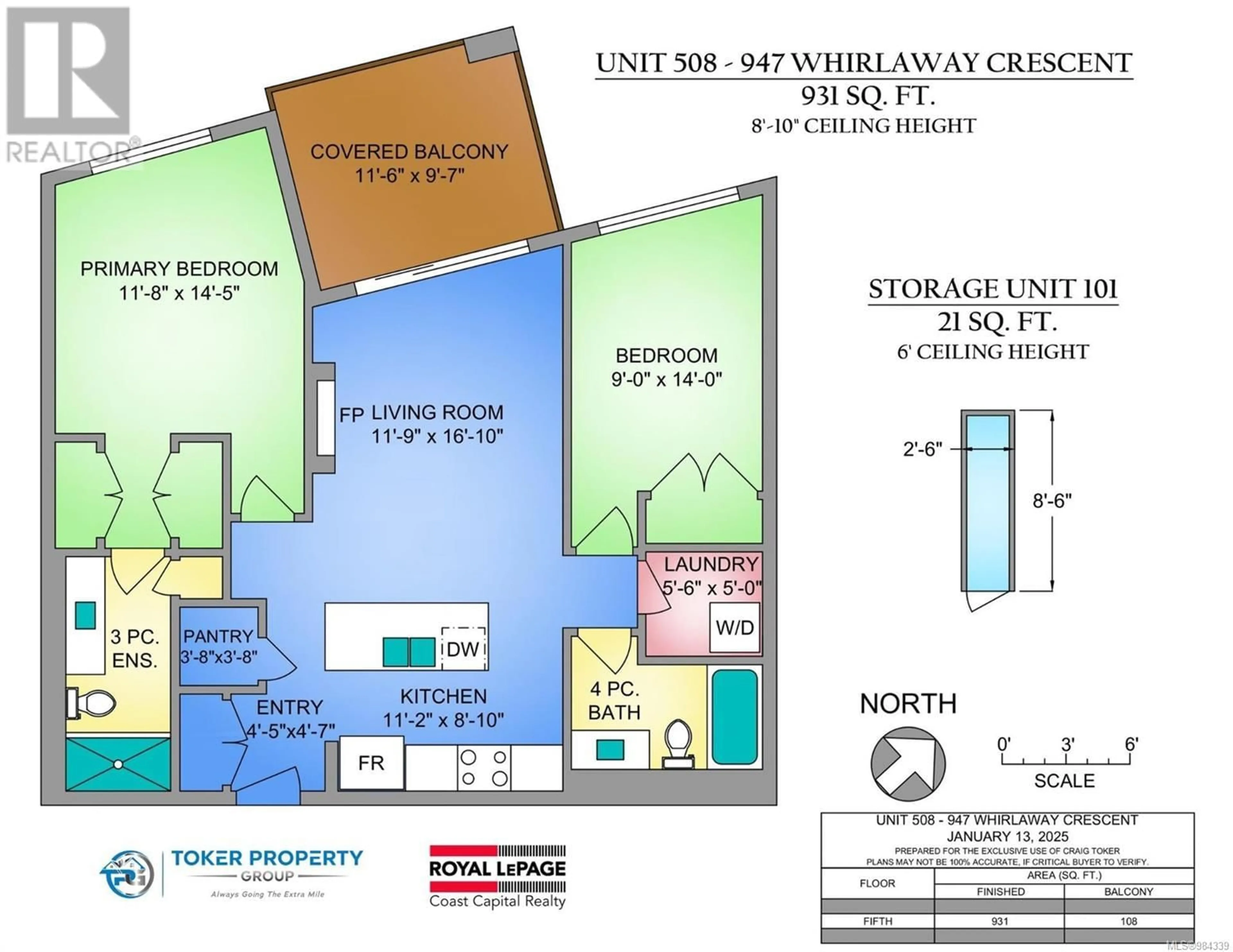 Floor plan for 508 947 Whirlaway Cres, Langford British Columbia V9B6Z9