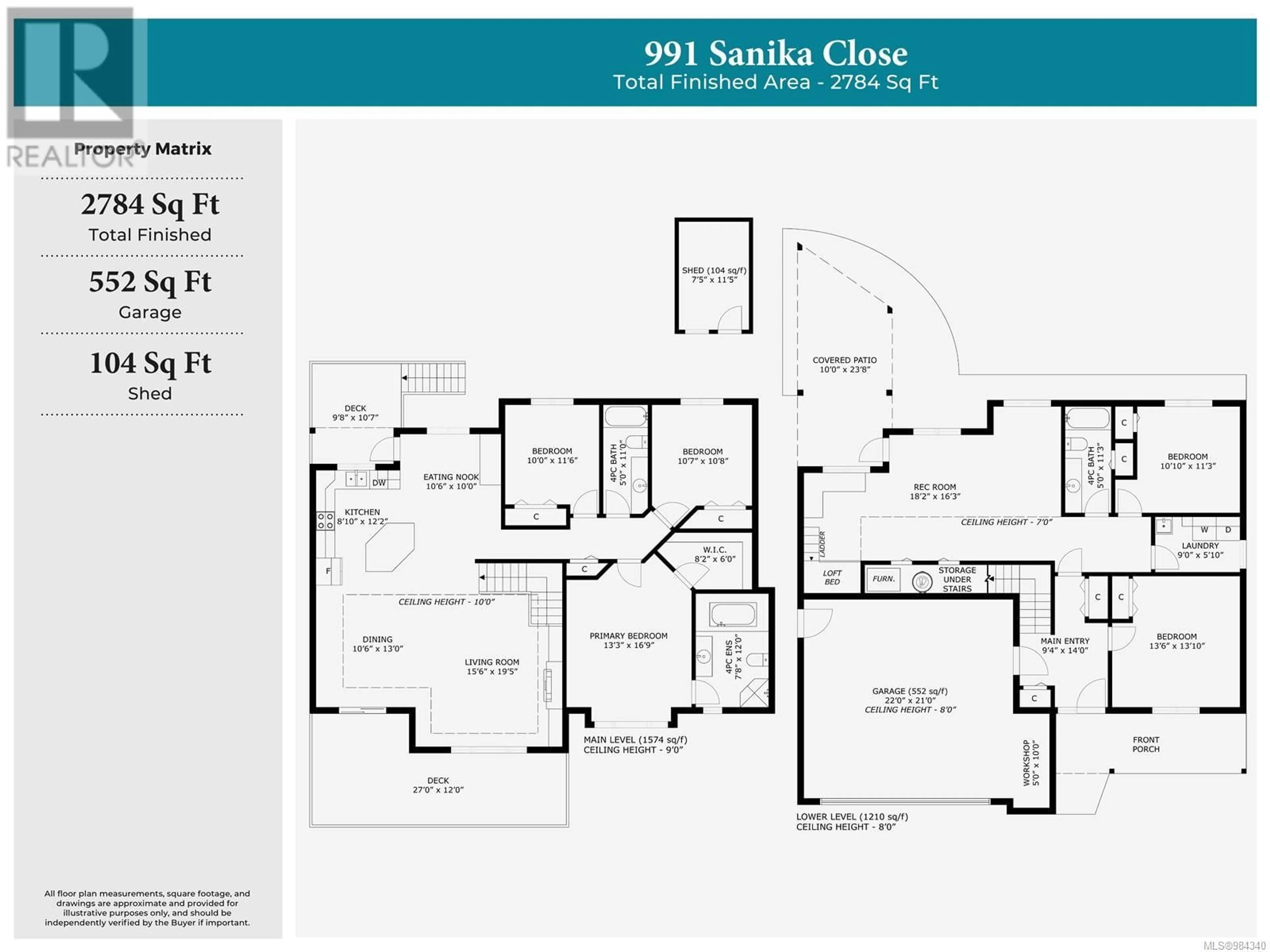 Floor plan for 991 Sanika Close, French Creek British Columbia V9P0B8