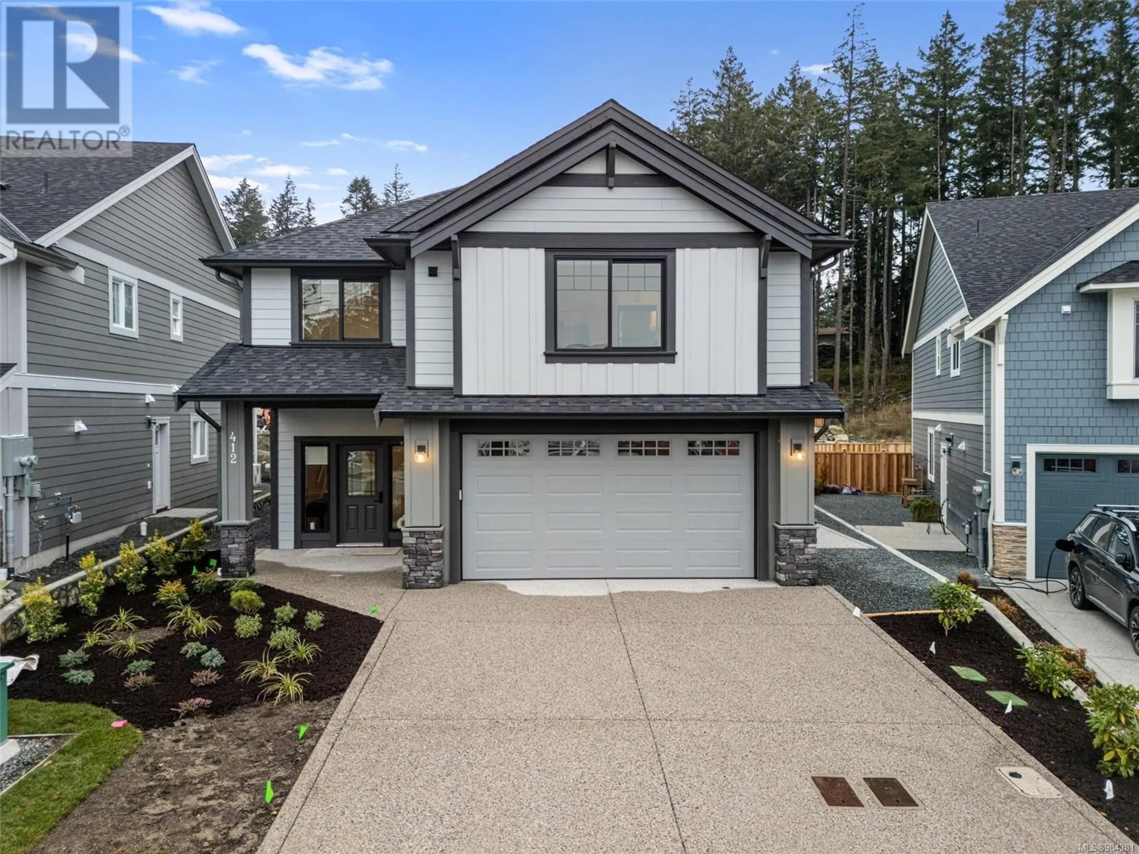 Home with vinyl exterior material, street for 412 Rock Dove Pl, Colwood British Columbia V9C0R5