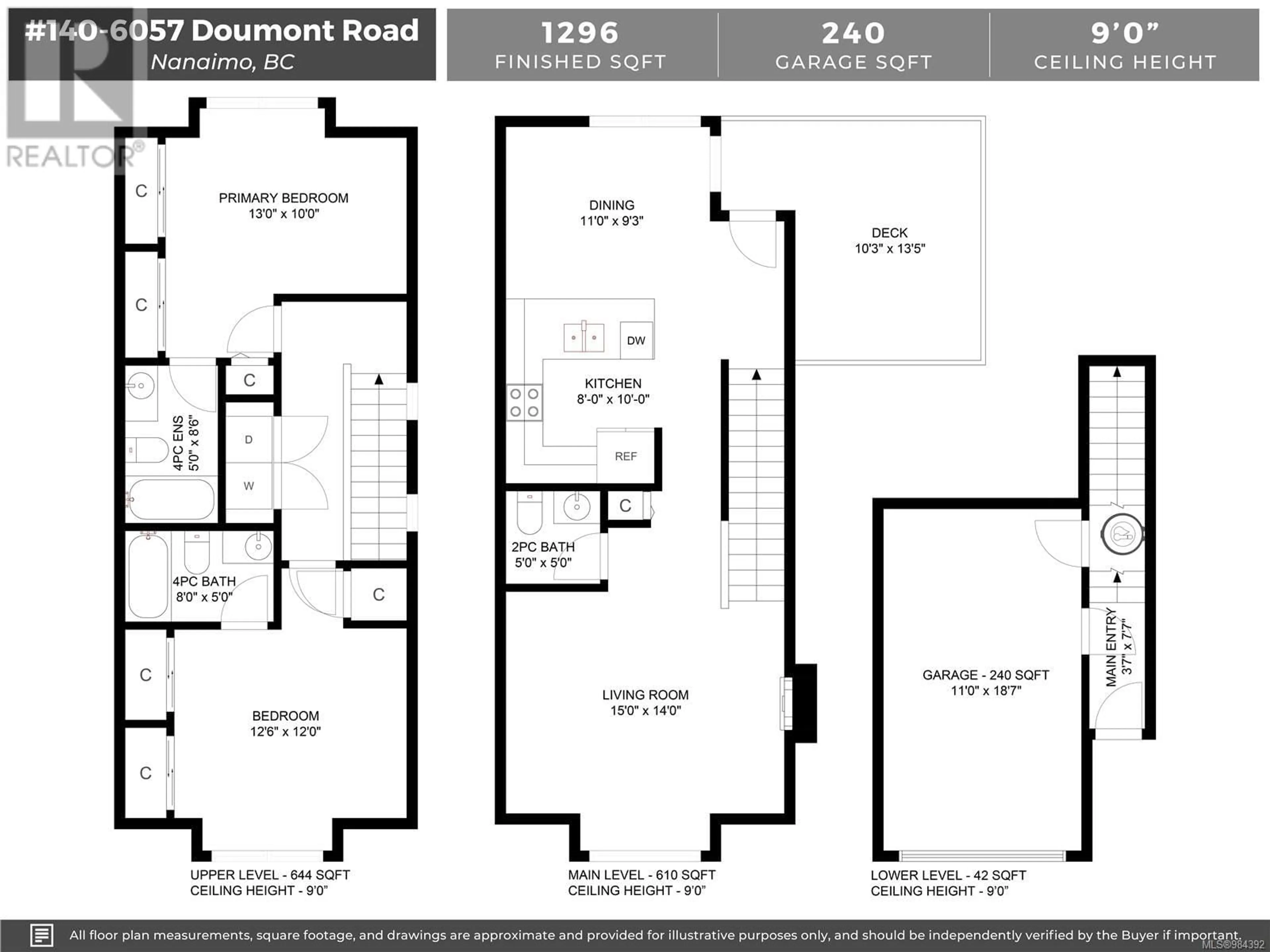 Floor plan for 140 6057 Doumont Rd, Nanaimo British Columbia V9T0G3