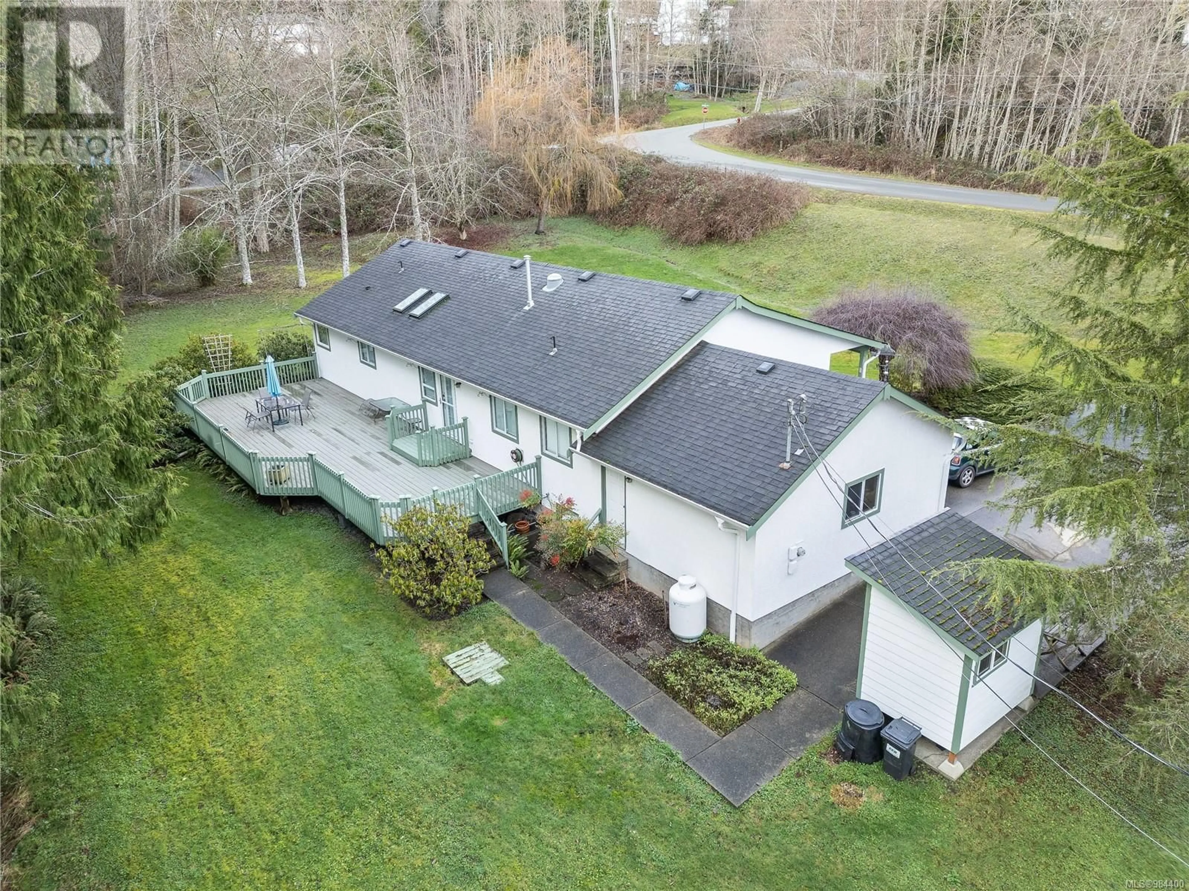 A pic from outside/outdoor area/front of a property/back of a property/a pic from drone, unknown for 2126 Corvis Way, Sooke British Columbia V9Z0G1