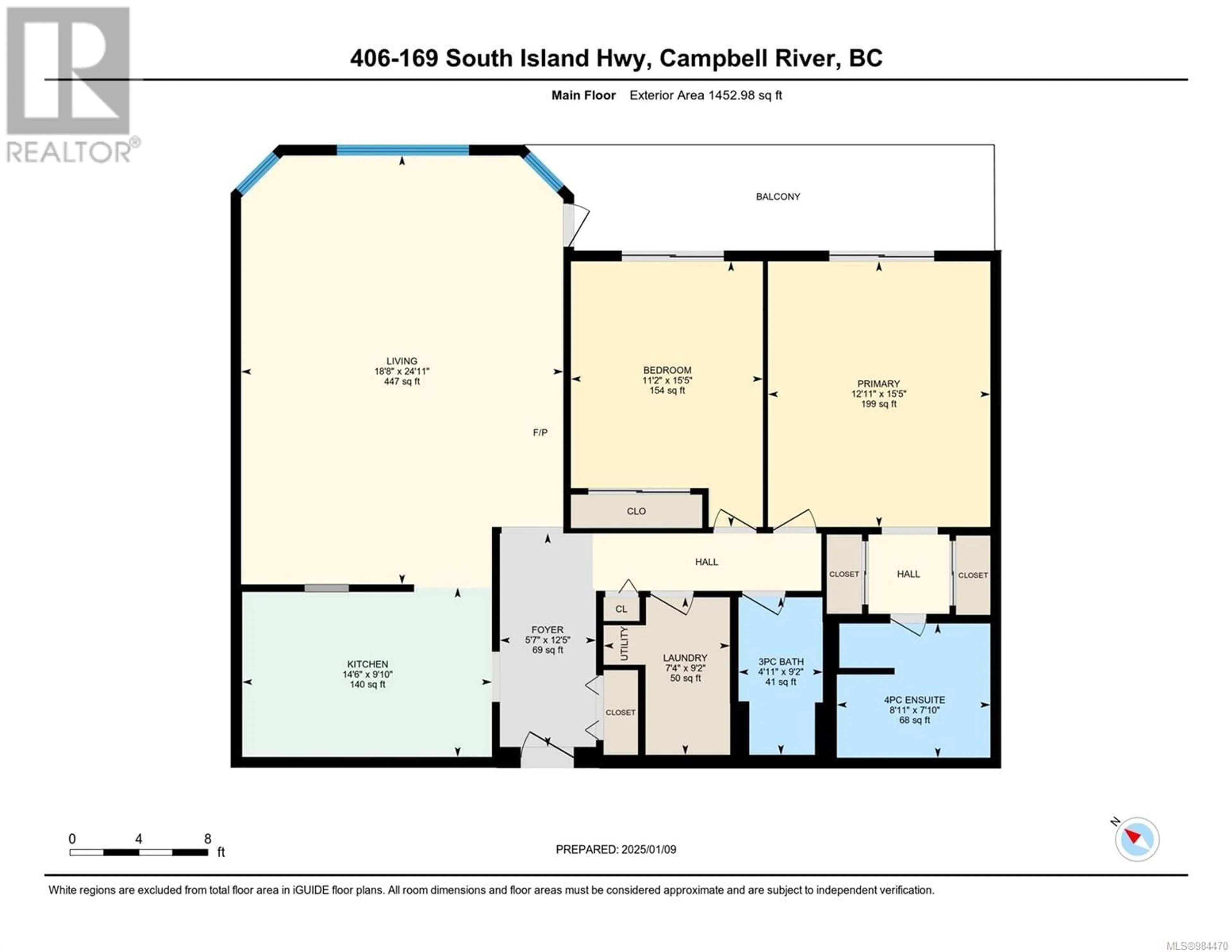 Floor plan for 406 169 Island Hwy S, Campbell River British Columbia V9W6W2