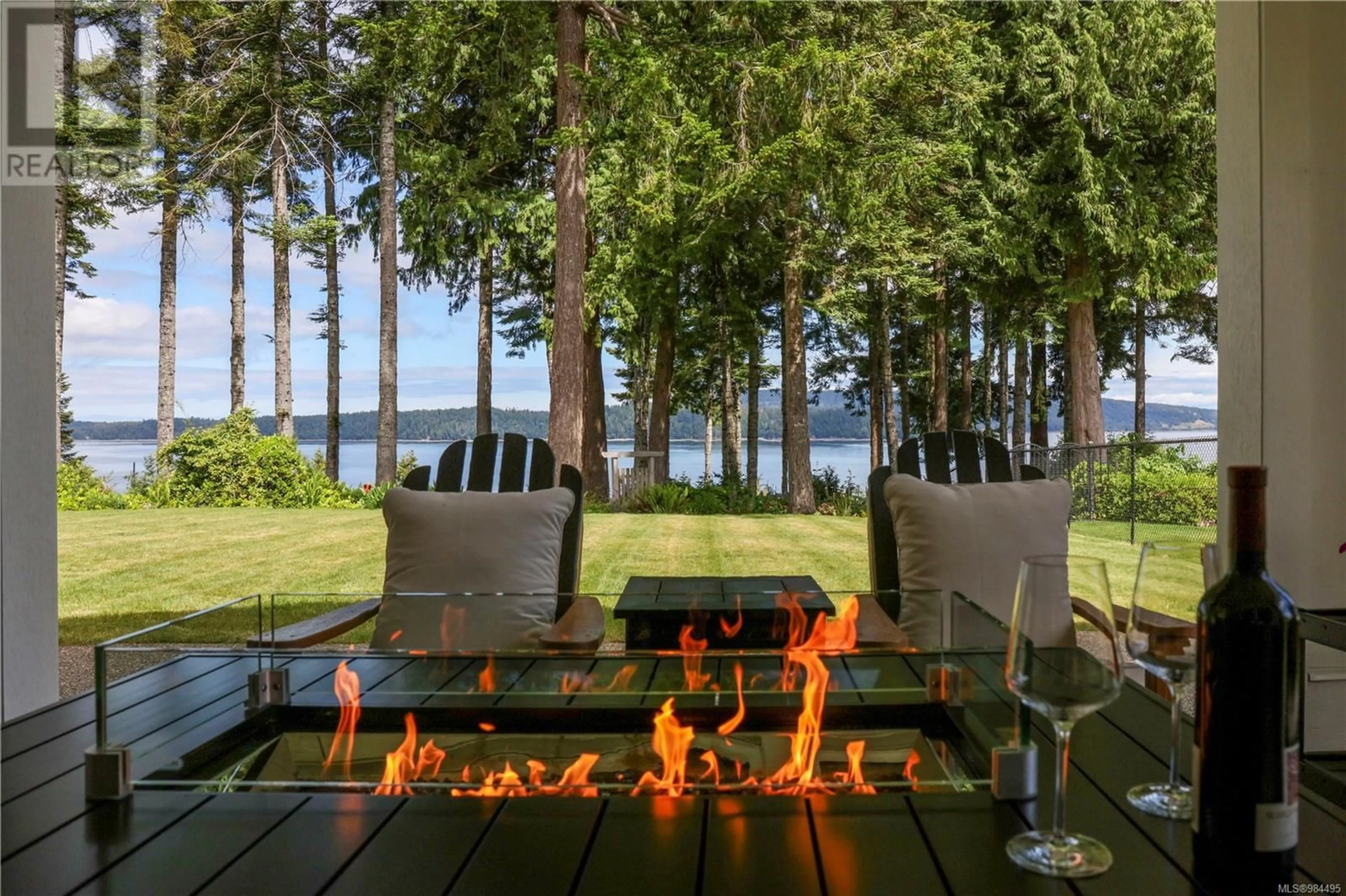 Patio, water/lake/river/ocean view for 4827 Ocean Trail, Bowser British Columbia V0R1G0