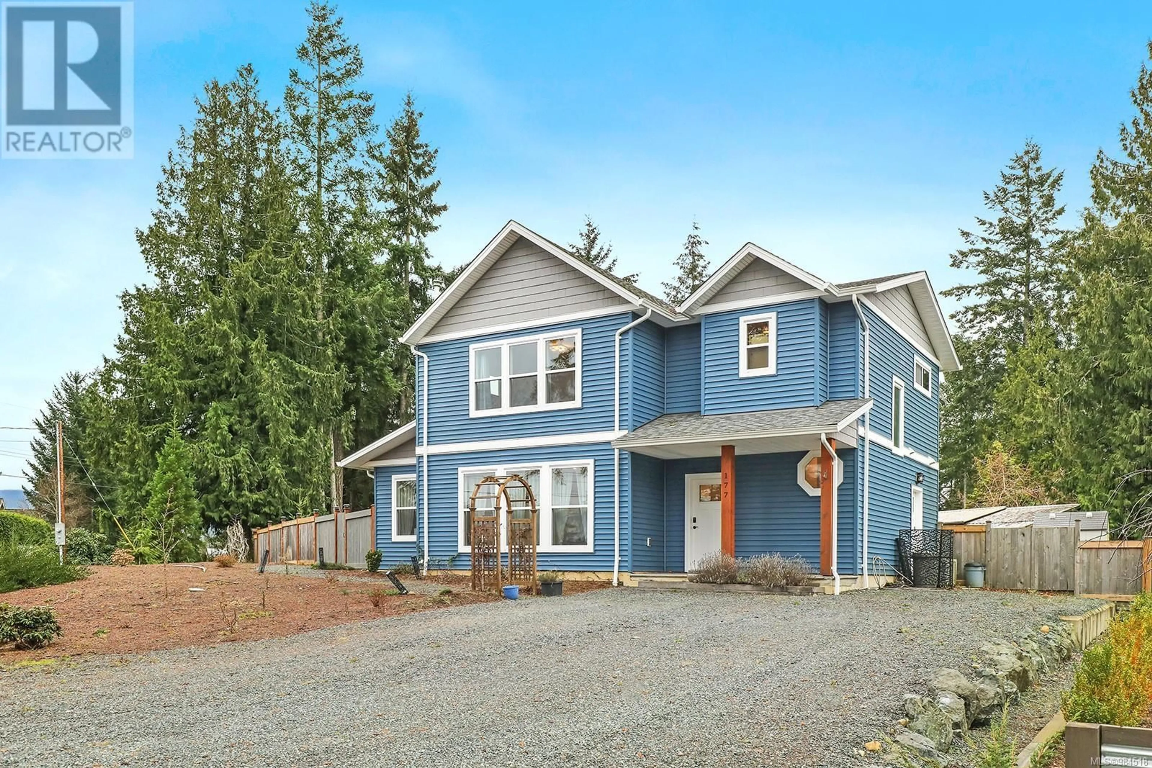 Home with vinyl exterior material, street for 177 BAYNES DRIVE, Fanny Bay British Columbia V0R1W0