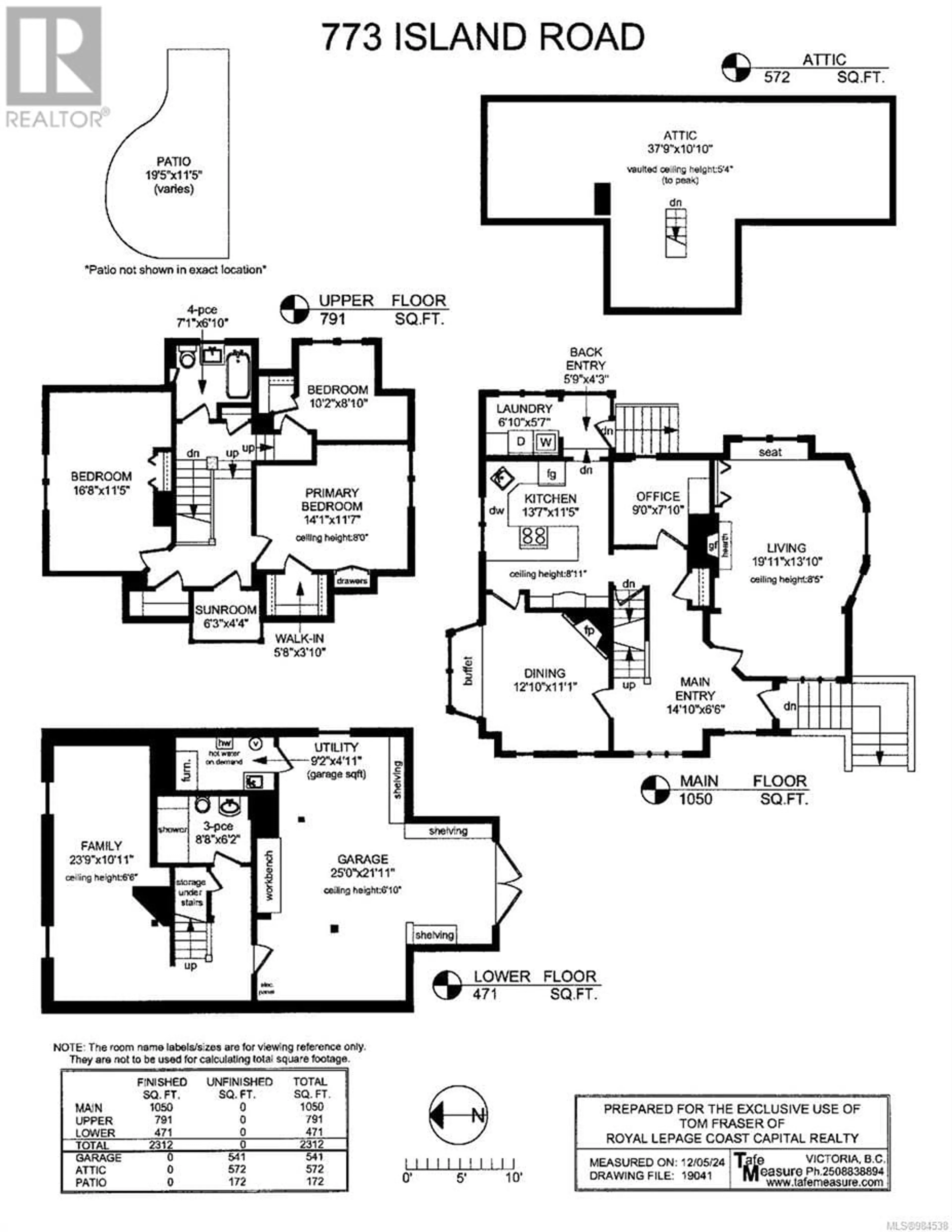 Floor plan for 773 Island Rd, Oak Bay British Columbia V8S2T8