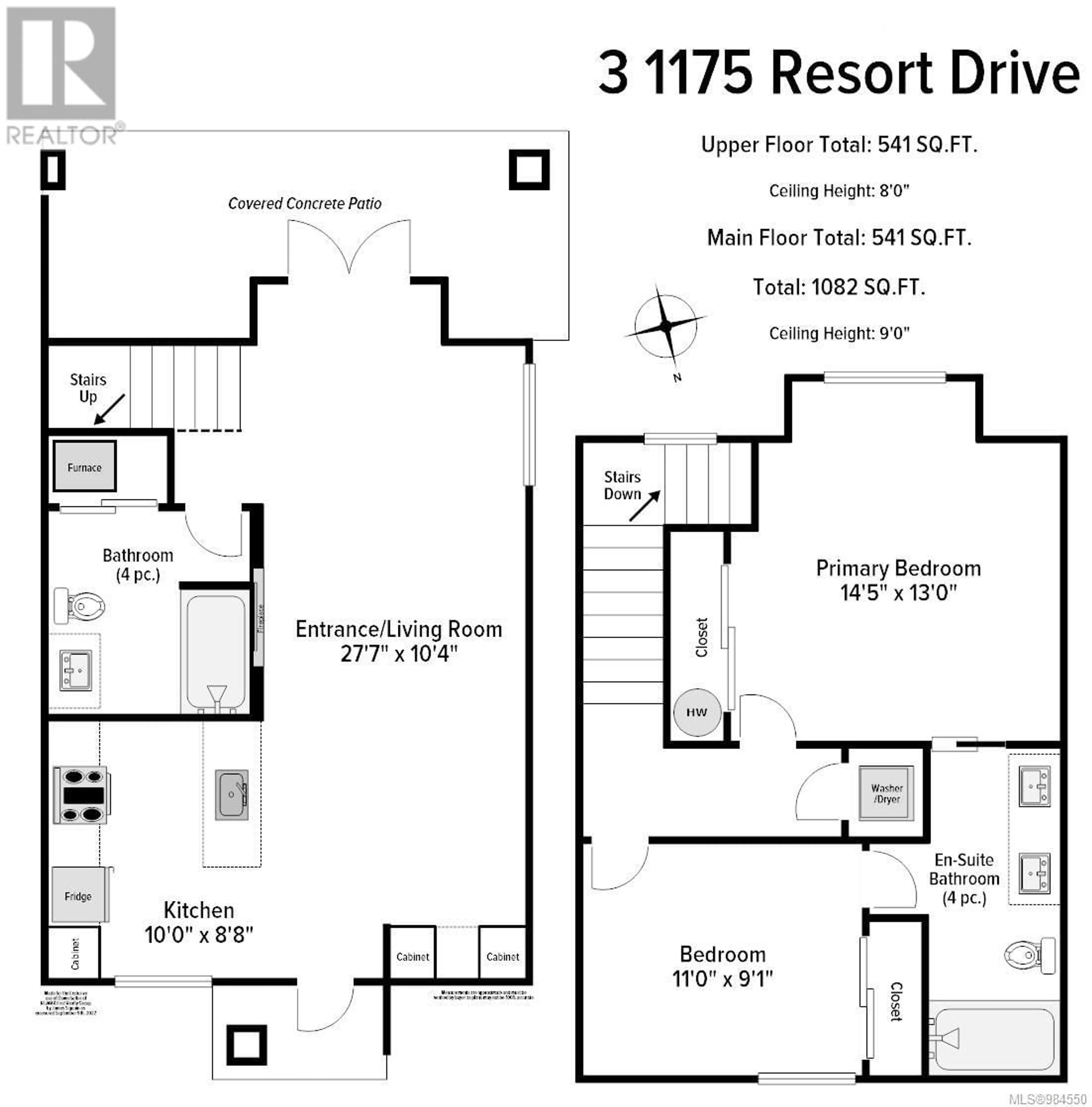 Floor plan for 3 - 1175 RESORT DRIVE, Parksville British Columbia V9P2E3