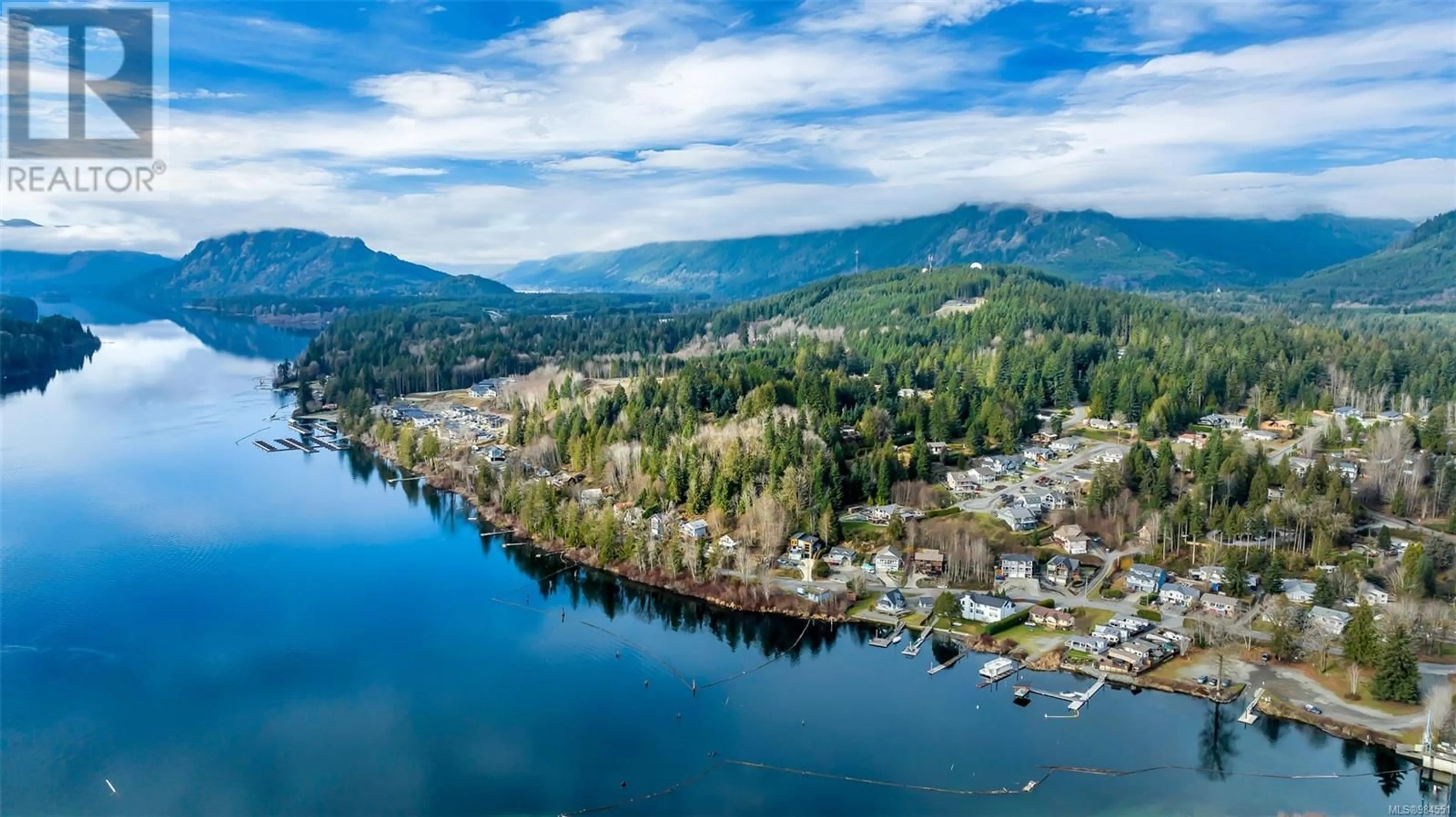 A pic from outside/outdoor area/front of a property/back of a property/a pic from drone, water/lake/river/ocean view for 275 Castley Hts, Lake Cowichan British Columbia V0R2G0