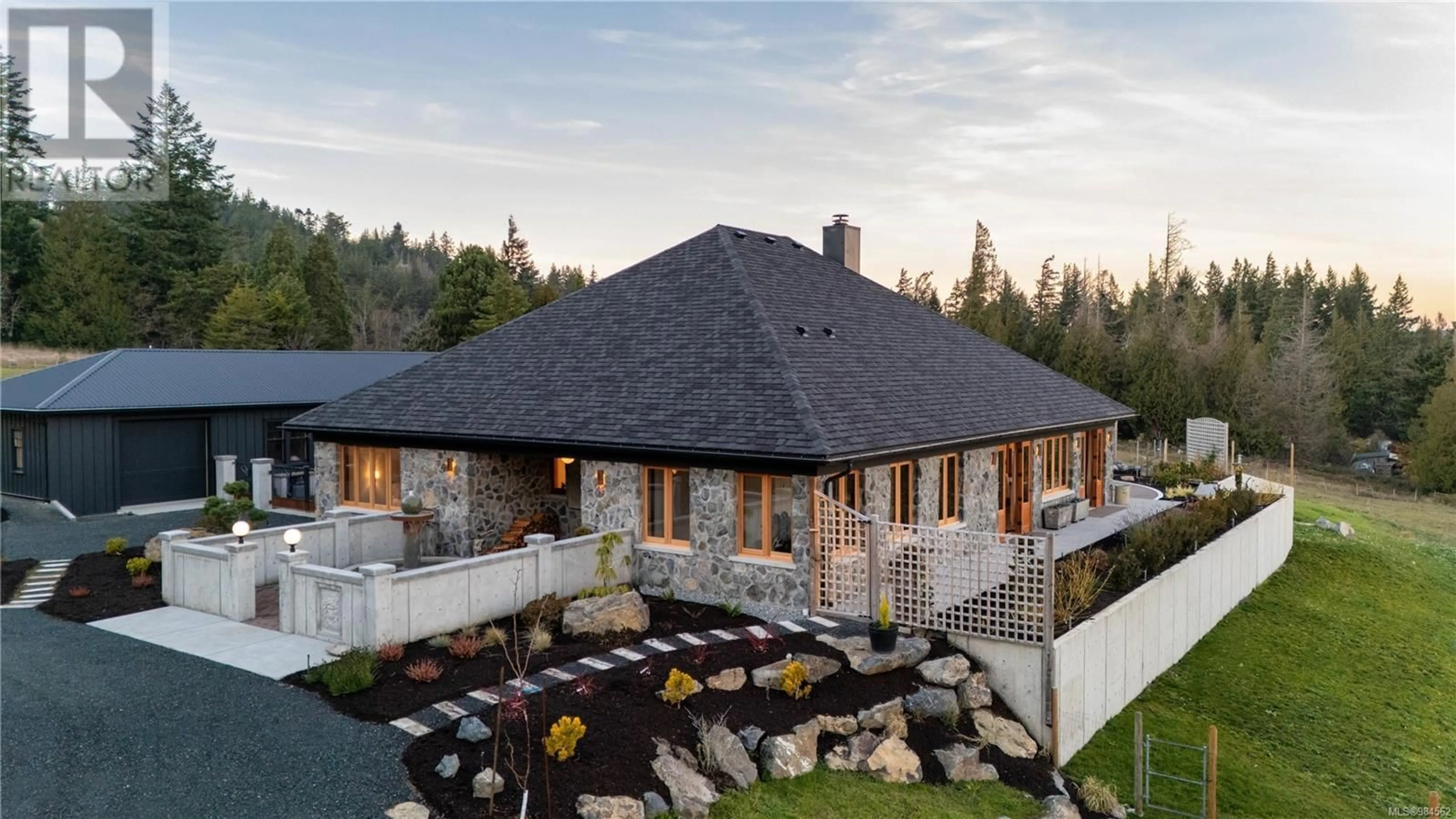 A pic from outside/outdoor area/front of a property/back of a property/a pic from drone, building for 735 ARDEN ROAD, Metchosin British Columbia V9C4G2