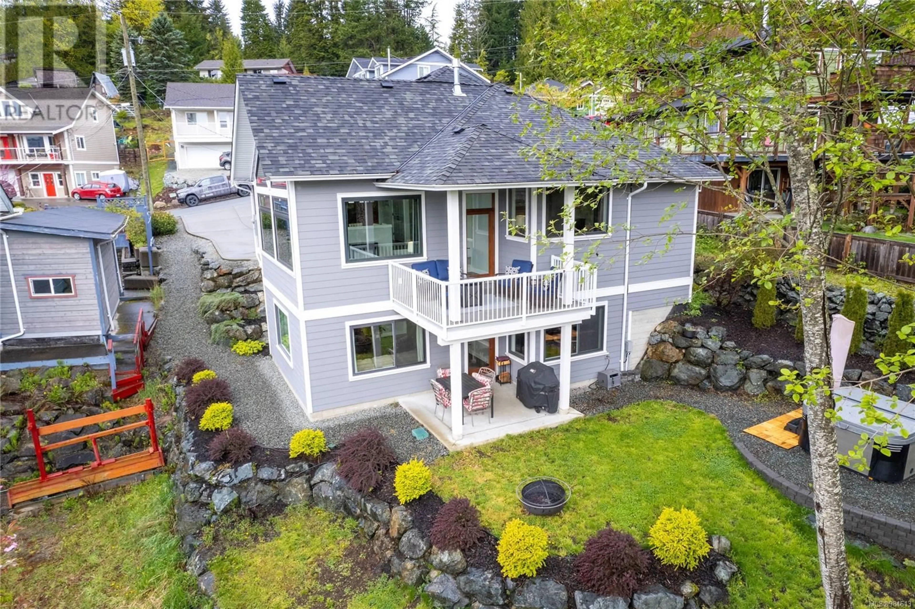 A pic from outside/outdoor area/front of a property/back of a property/a pic from drone, building for 276 Castley Hts, Lake Cowichan British Columbia V0R2G0