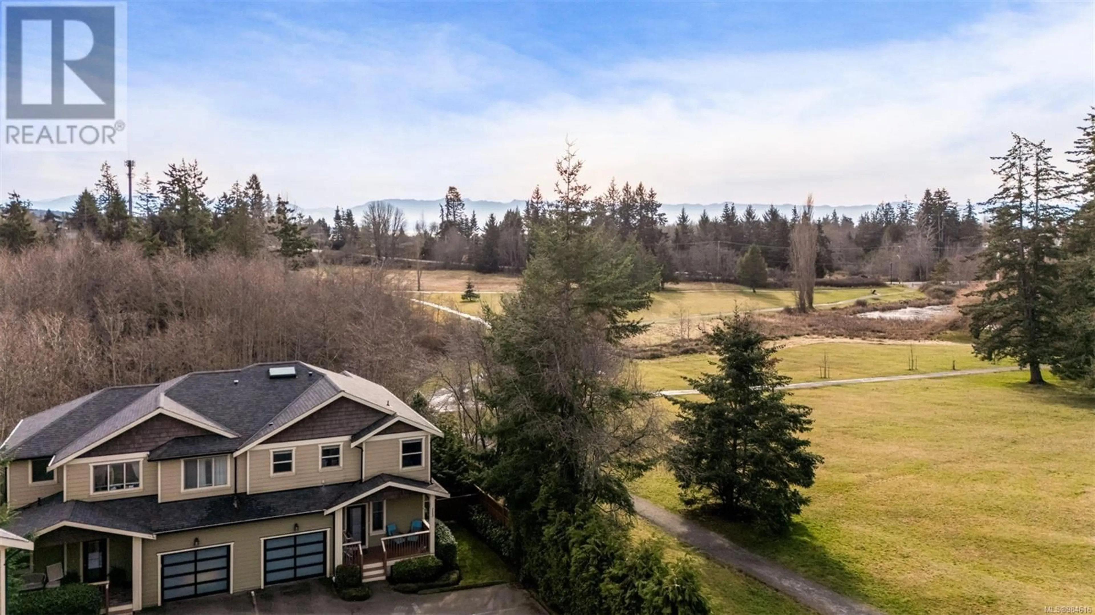 A pic from outside/outdoor area/front of a property/back of a property/a pic from drone, water/lake/river/ocean view for 113 2248 Townsend Rd, Sooke British Columbia V9Z0H4