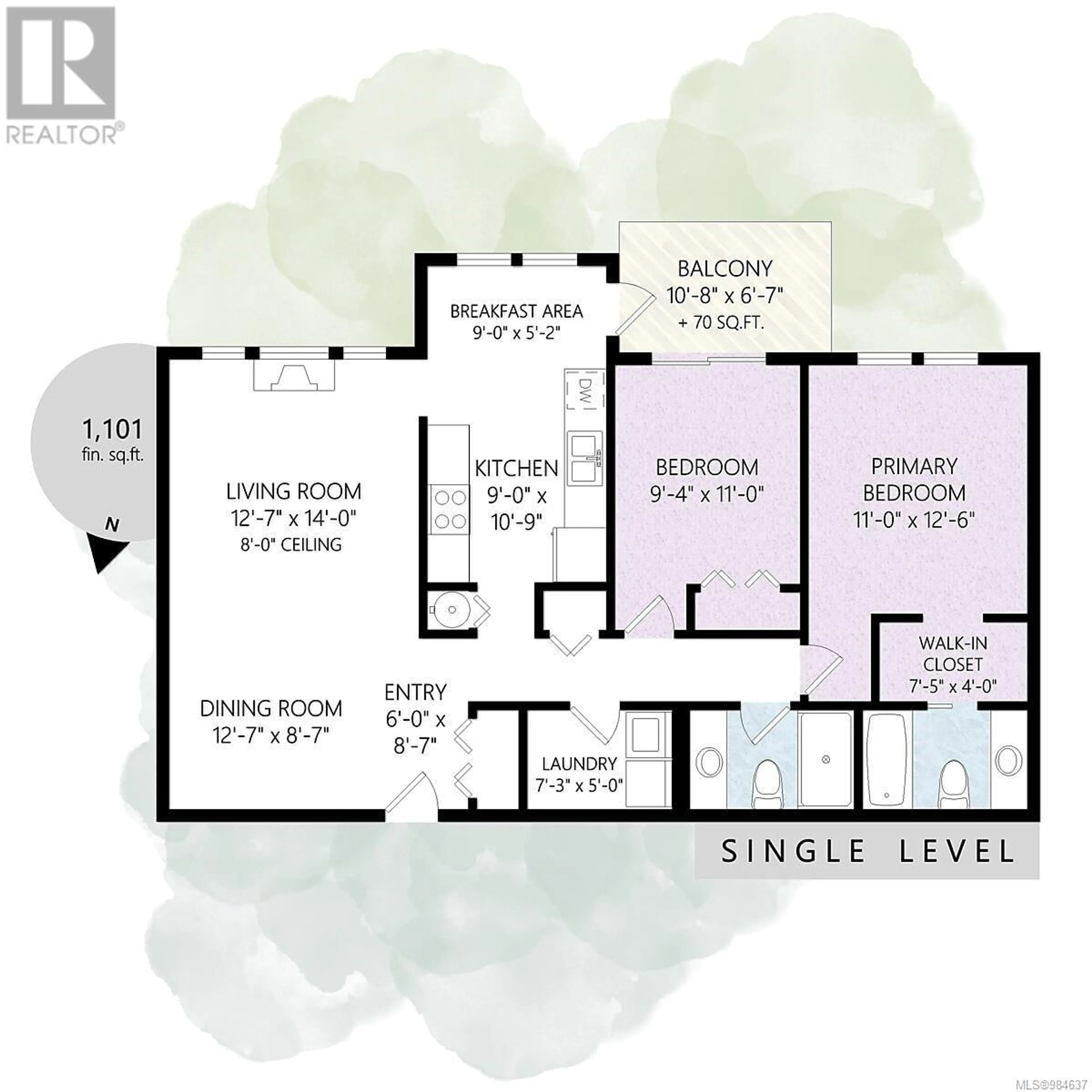 Floor plan for 204 1663 McKenzie Ave, Saanich British Columbia V8N1A6