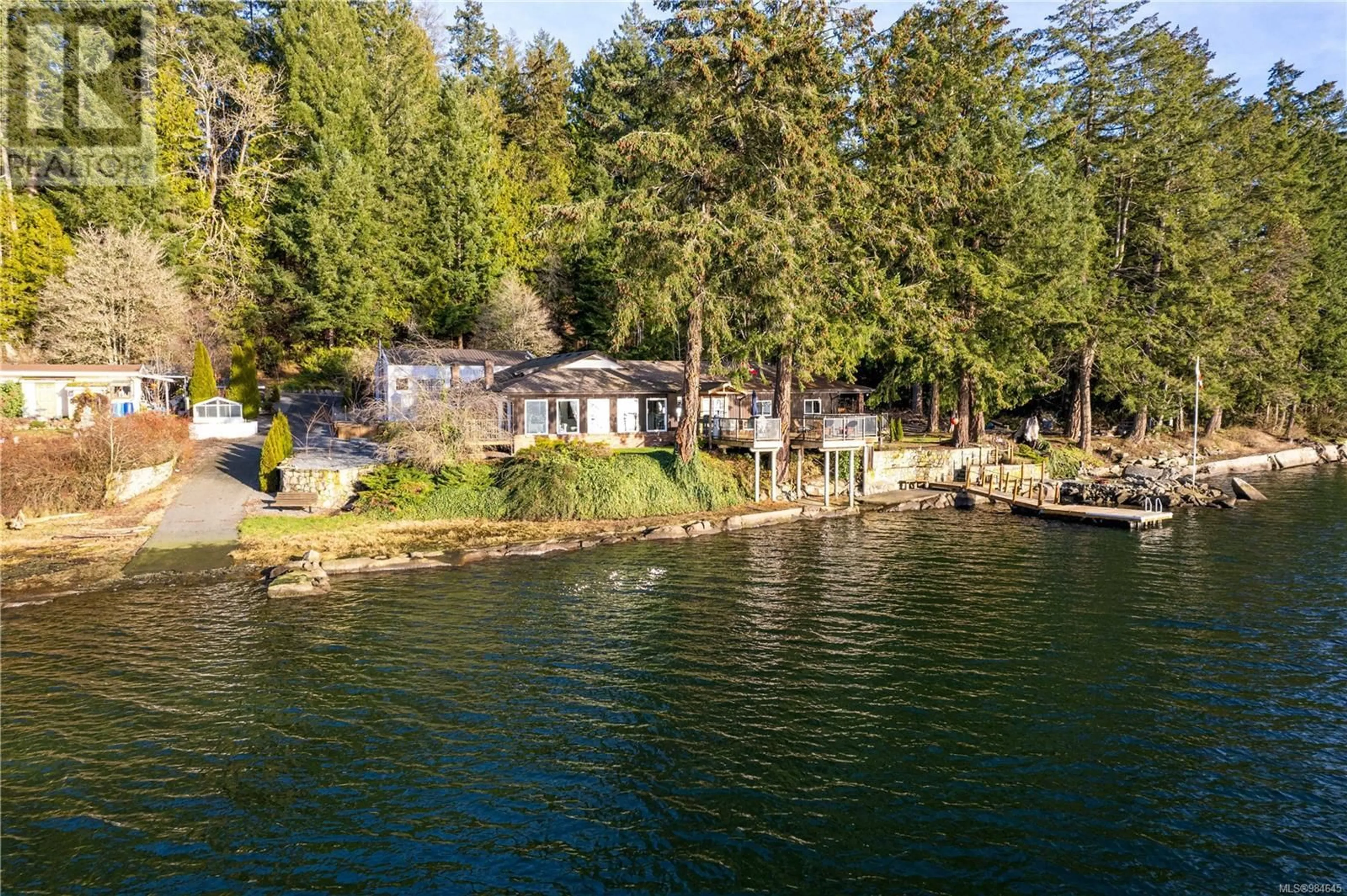 A pic from outside/outdoor area/front of a property/back of a property/a pic from drone, water/lake/river/ocean view for 4954 Reiber Rd, Ladysmith British Columbia V9G1L6