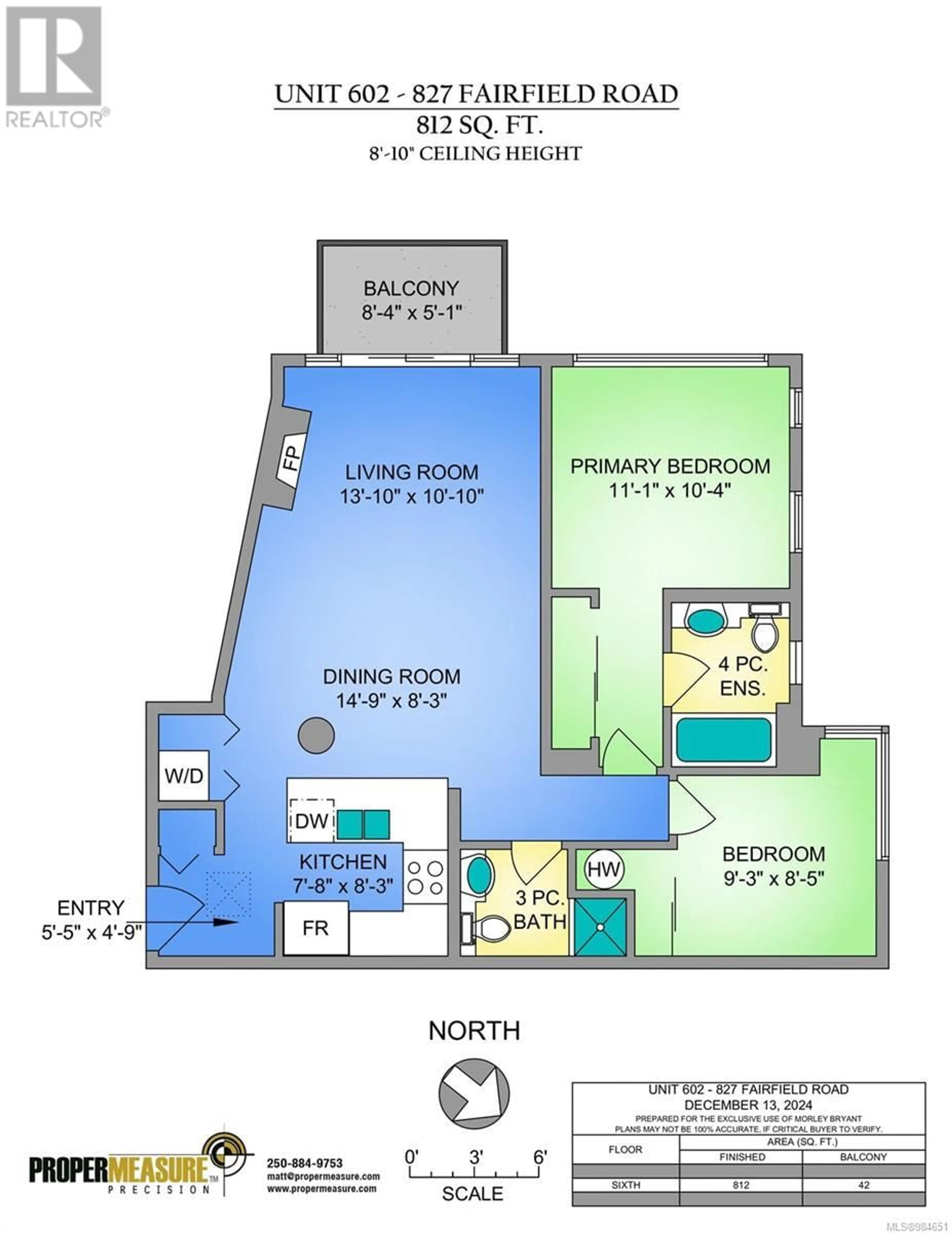 Floor plan for 602 827 Fairfield Rd, Victoria British Columbia V8V5B2