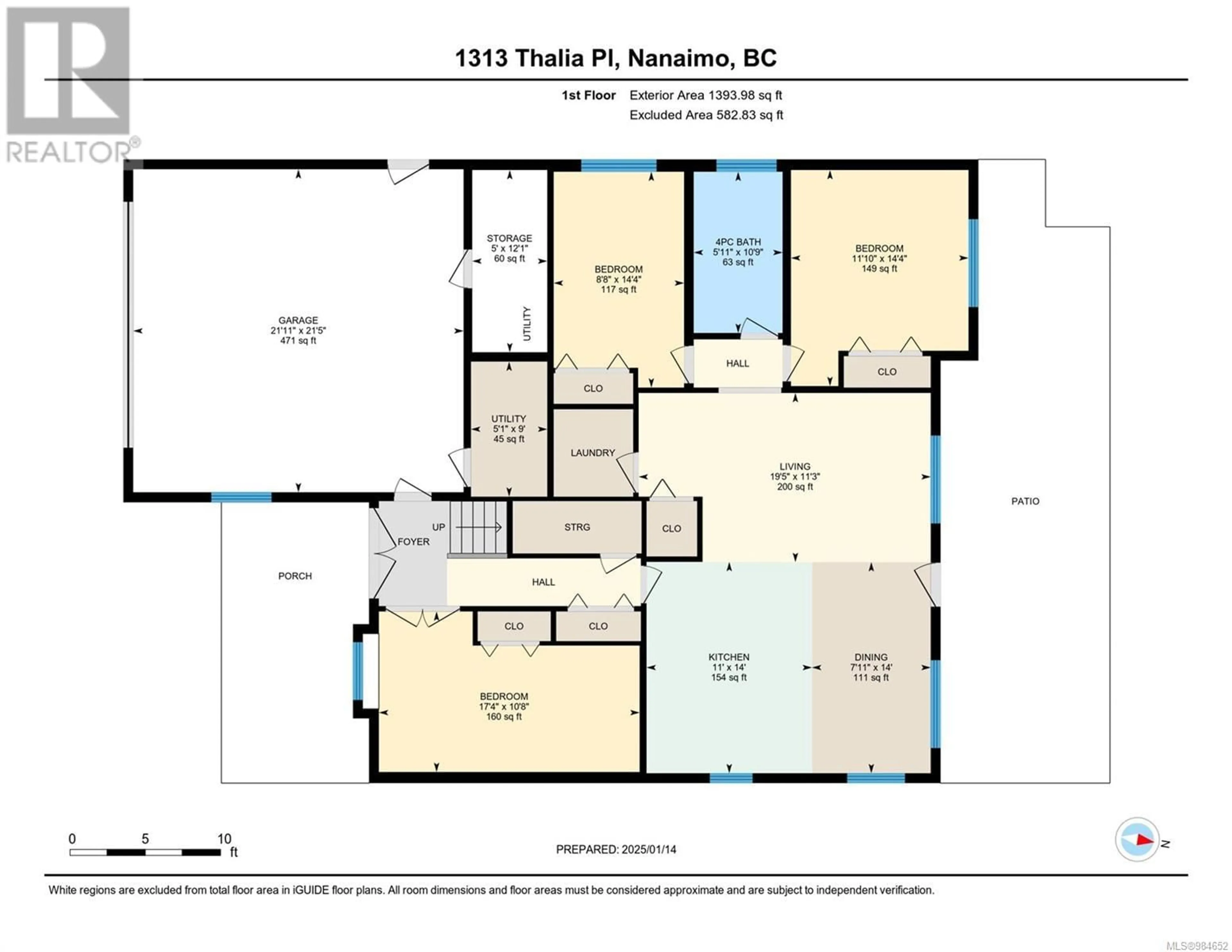 Floor plan for 1313 Thalia Pl, Nanaimo British Columbia V9S7E1