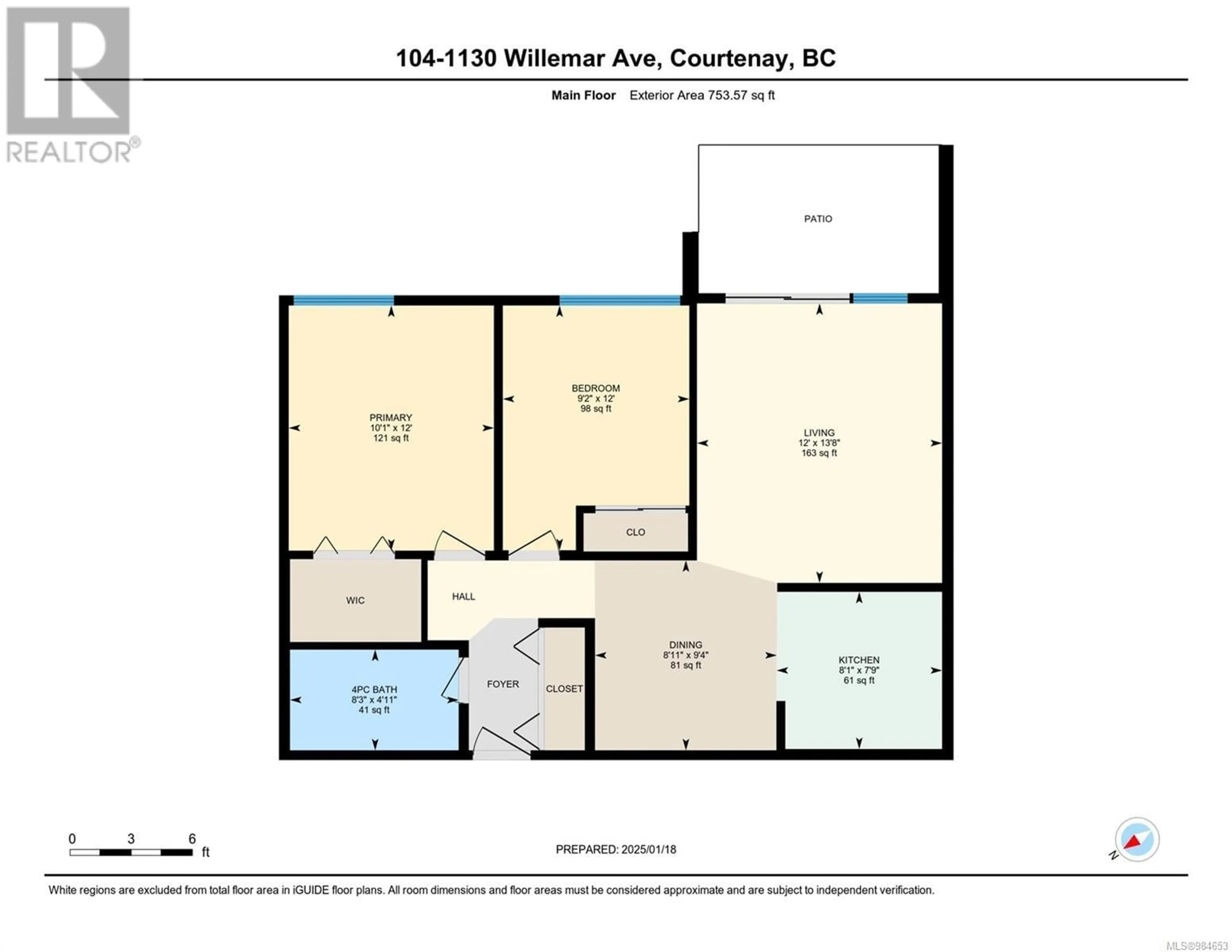 Floor plan for 104 1130 Willemar Ave, Courtenay British Columbia V9N3L9