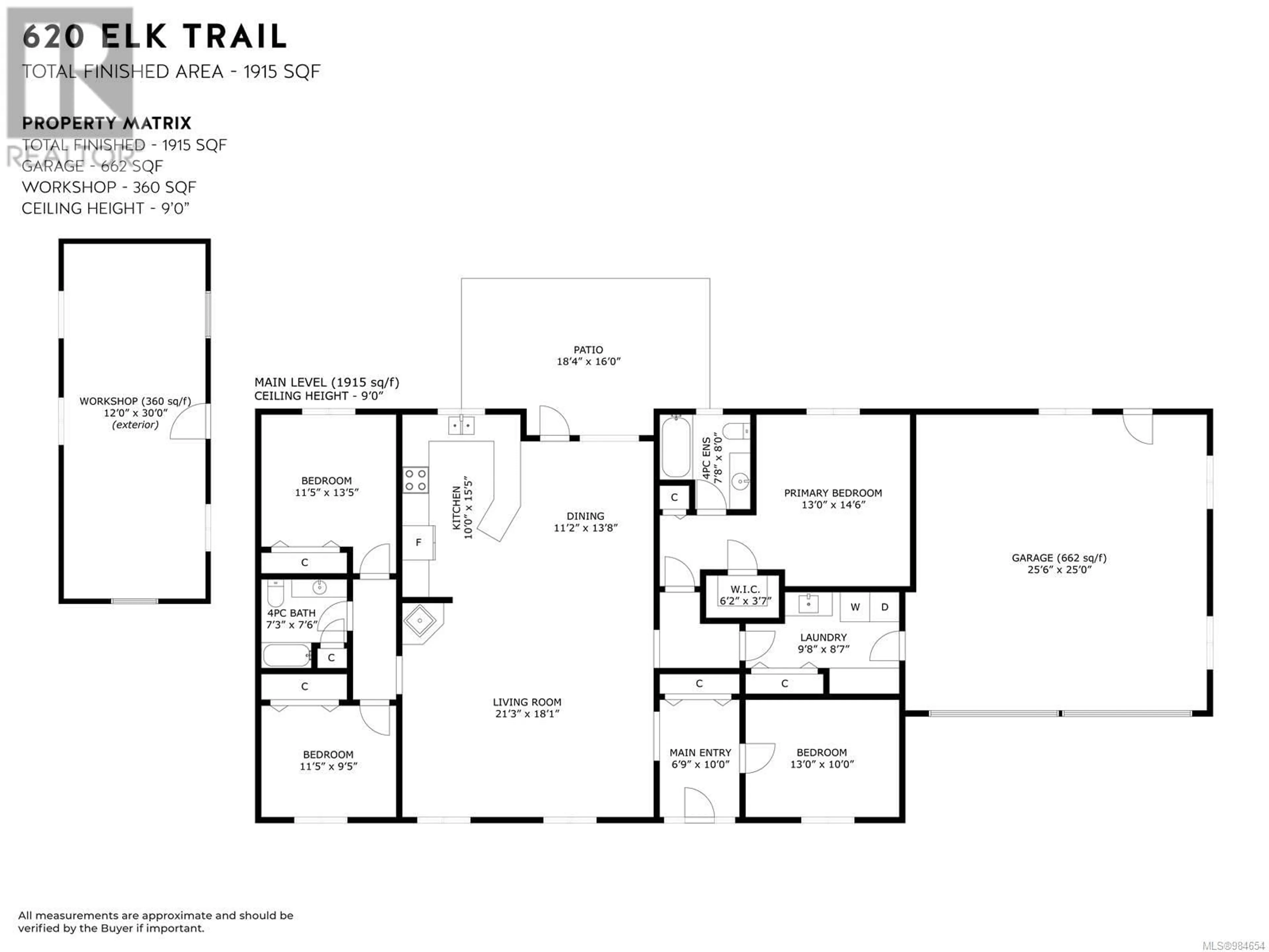 Floor plan for 620 Elk Trail, Parksville British Columbia V9P2B1