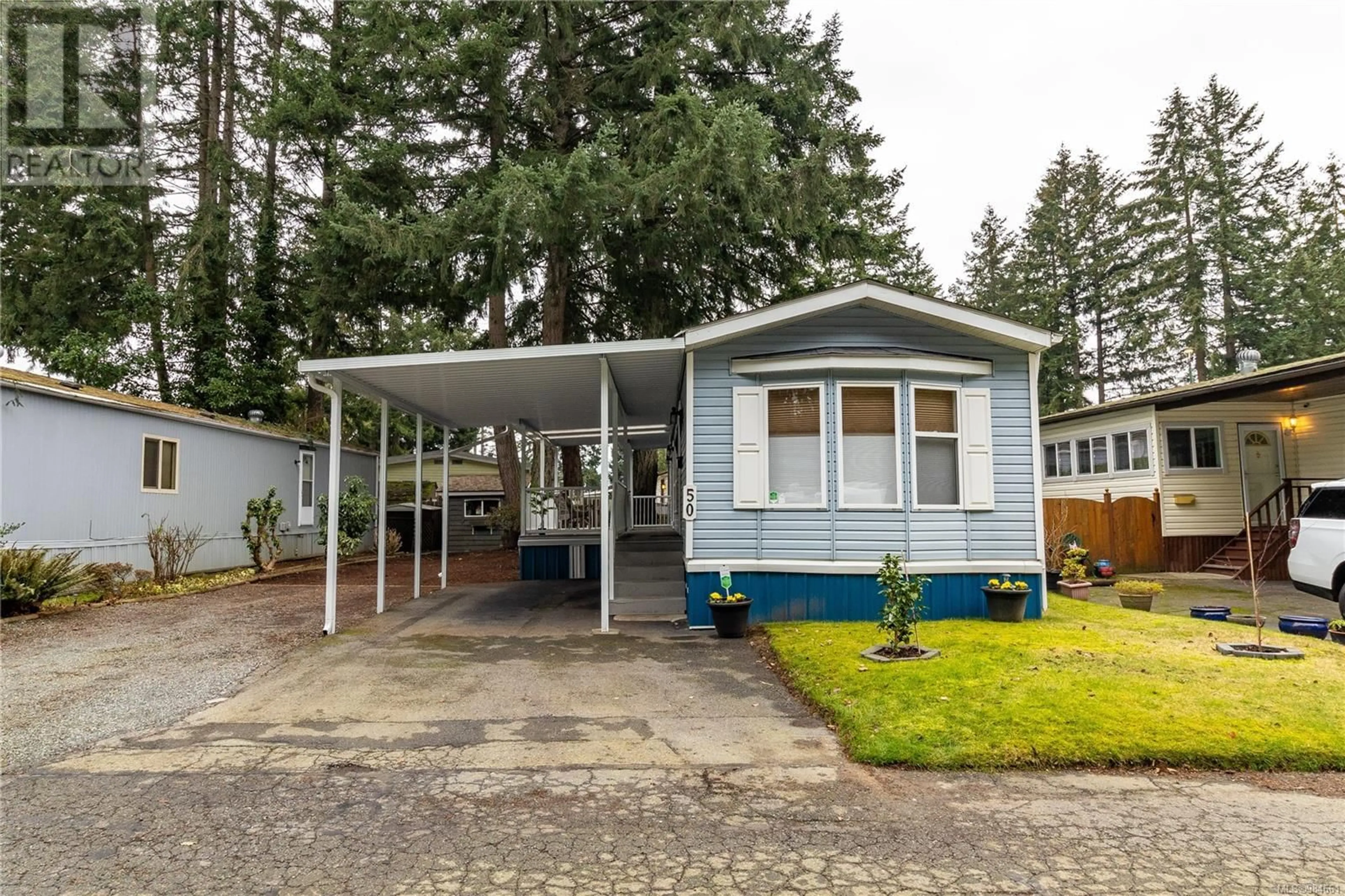 Home with vinyl exterior material, street for 50 5854 Turner Rd, Nanaimo British Columbia V9T2N6