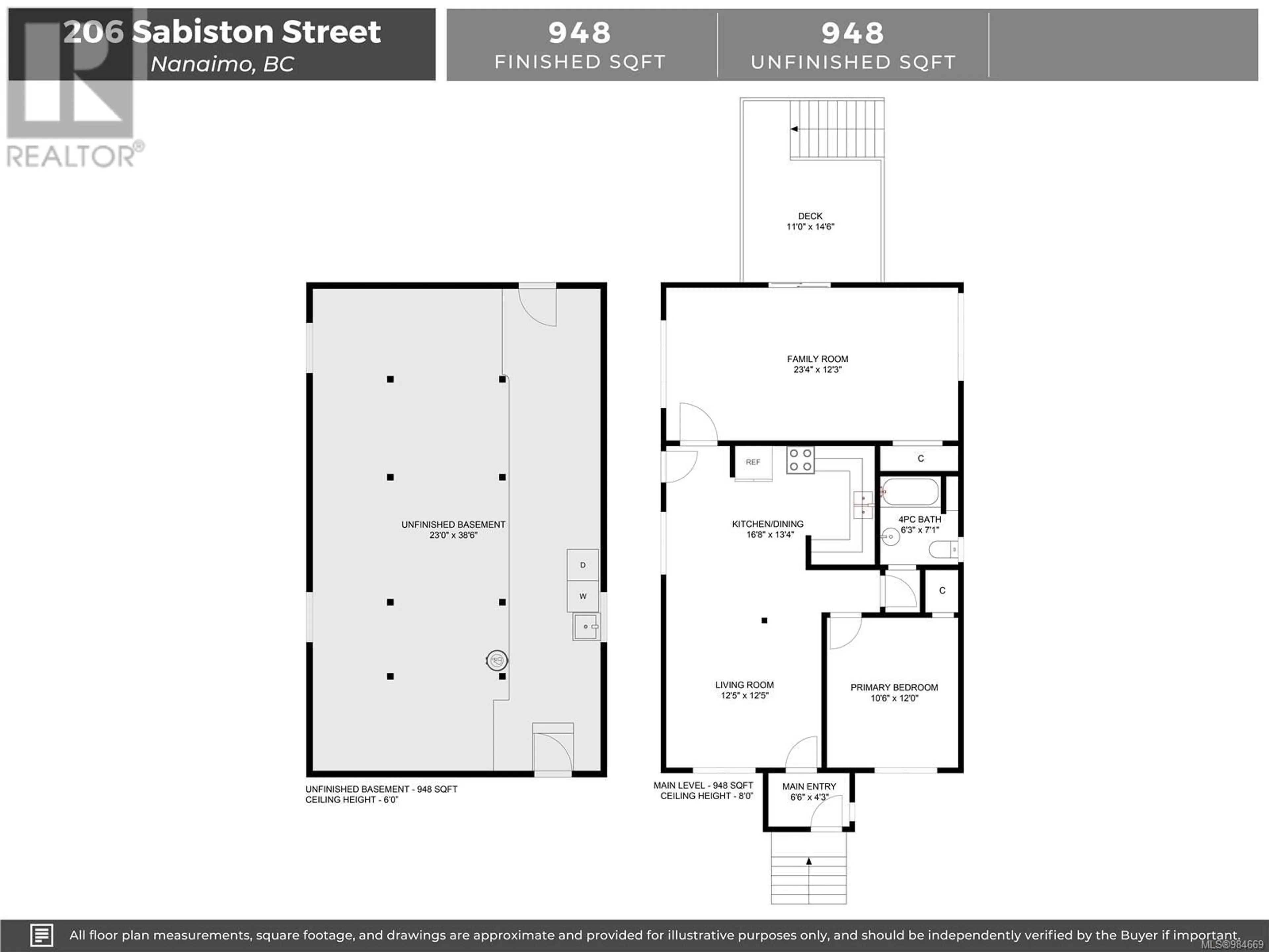 Floor plan for 206 Sabiston St, Nanaimo British Columbia V9R1M3