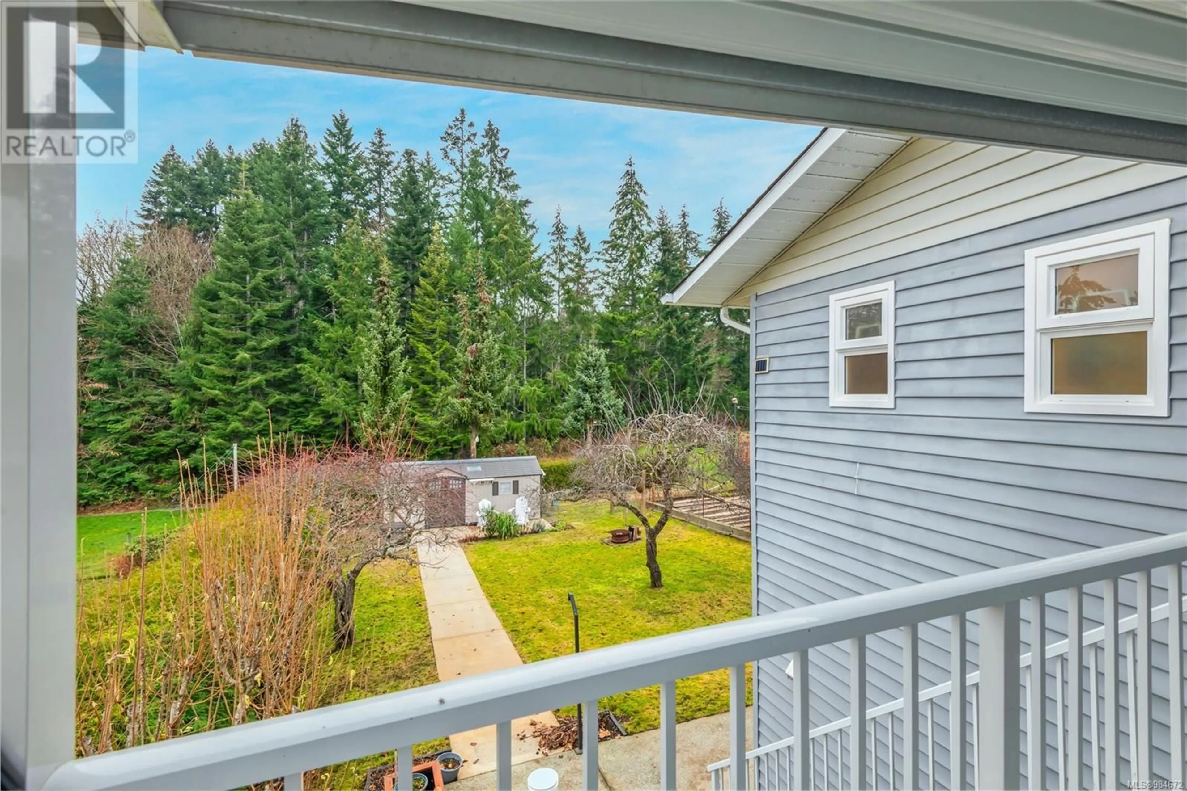 Patio, forest/trees view for 3517 Frank St, Port Alberni British Columbia V9Y7Z9