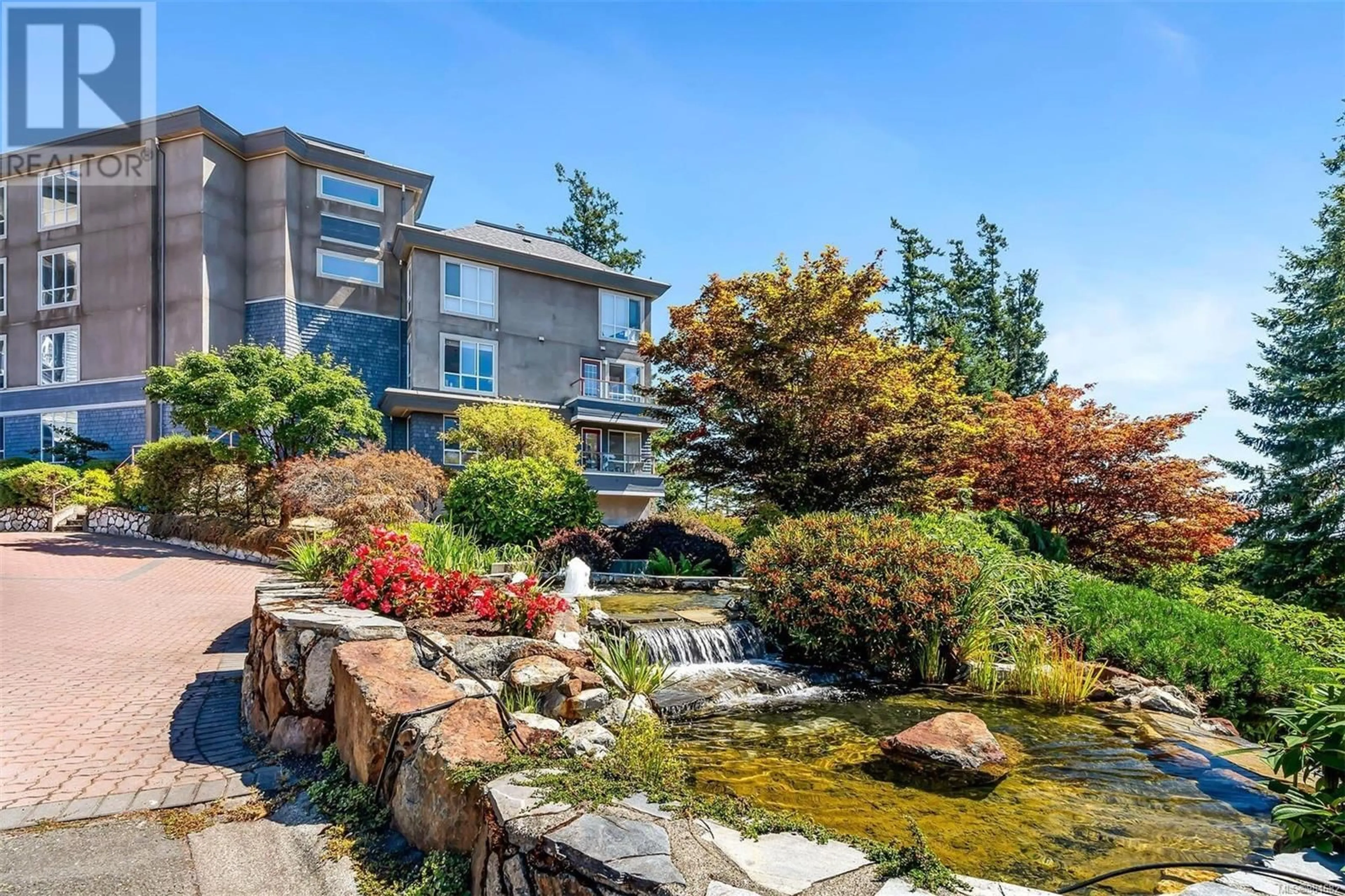 Patio, water/lake/river/ocean view for 502 940 Boulderwood Rise, Saanich British Columbia V8N3C7