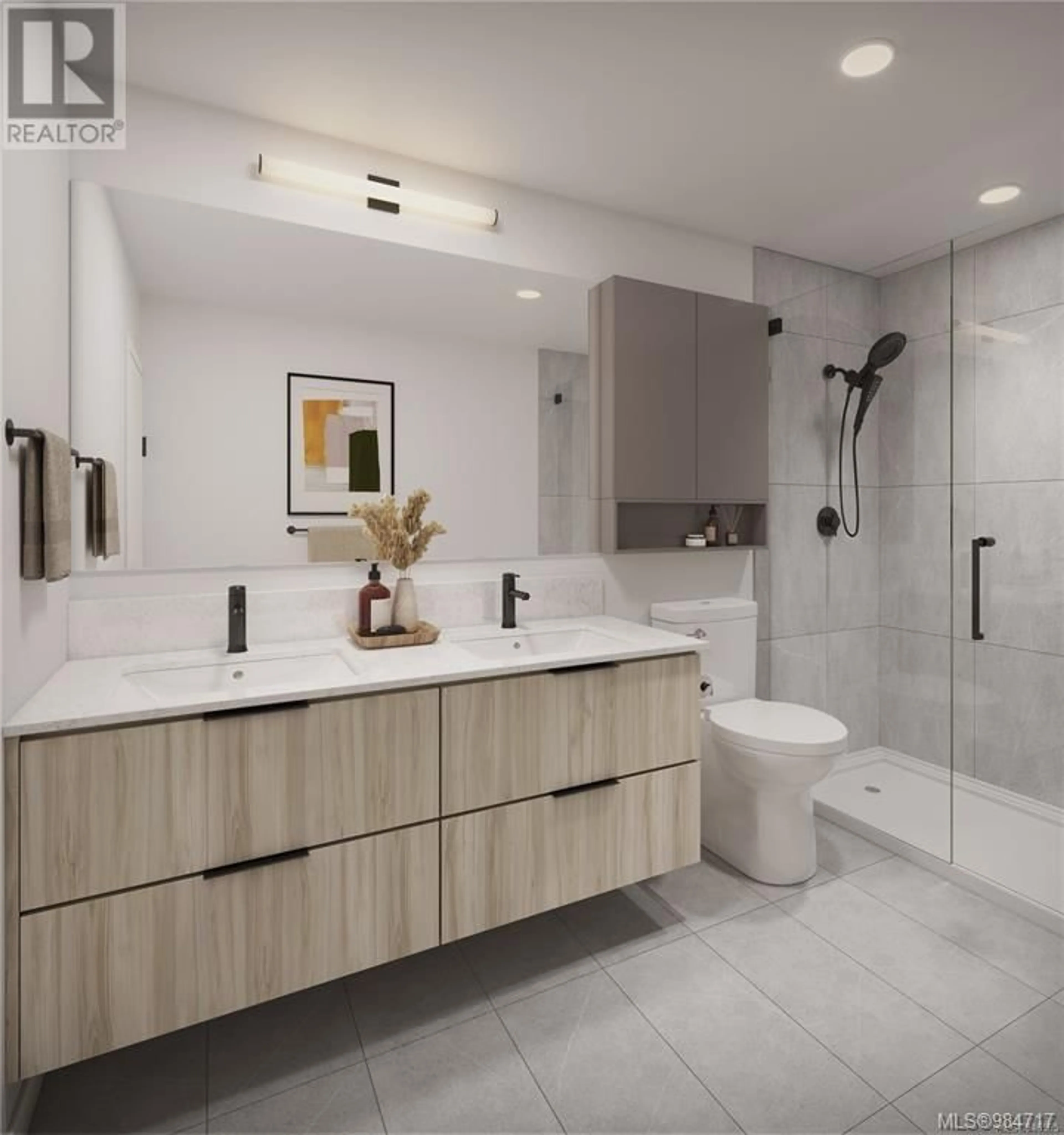 Contemporary bathroom, ceramic/tile floor for 407S 3564 Ryder Hesjedal Way, Colwood British Columbia V9C3A1