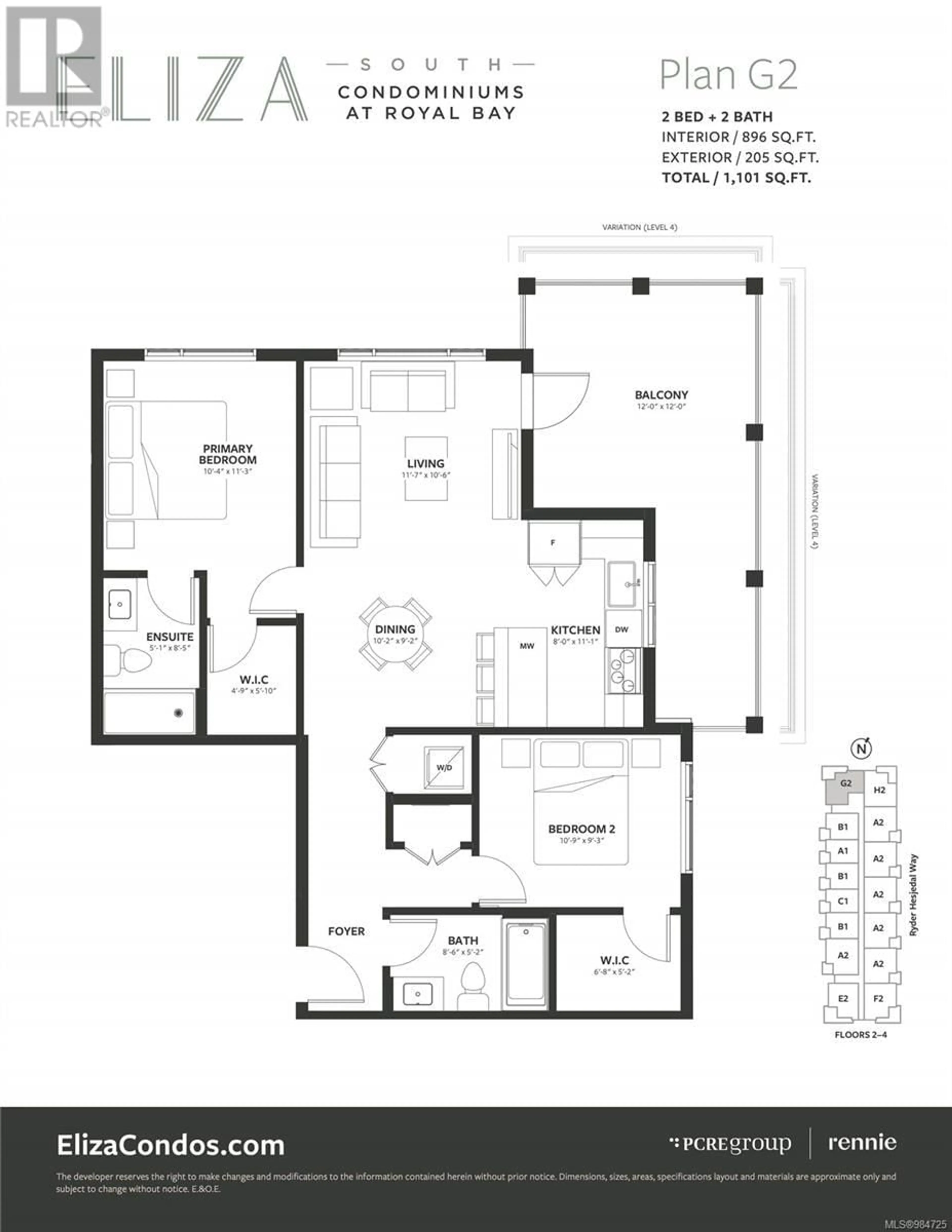 Floor plan for 300S 3564 Ryder Hesjedal Way, Colwood British Columbia V9C3A1