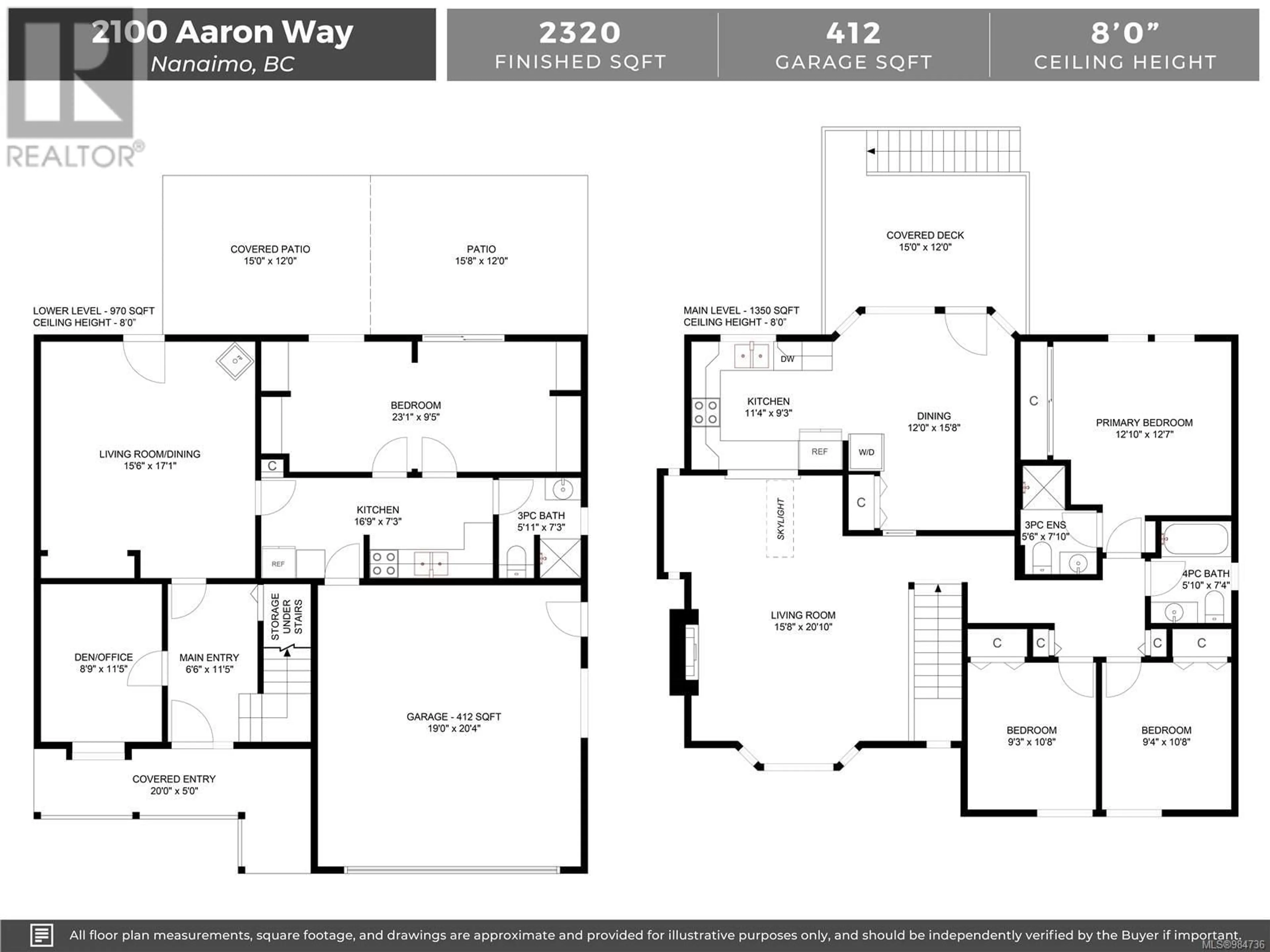 Floor plan for 2100 Aaron Way, Nanaimo British Columbia V9S5R4