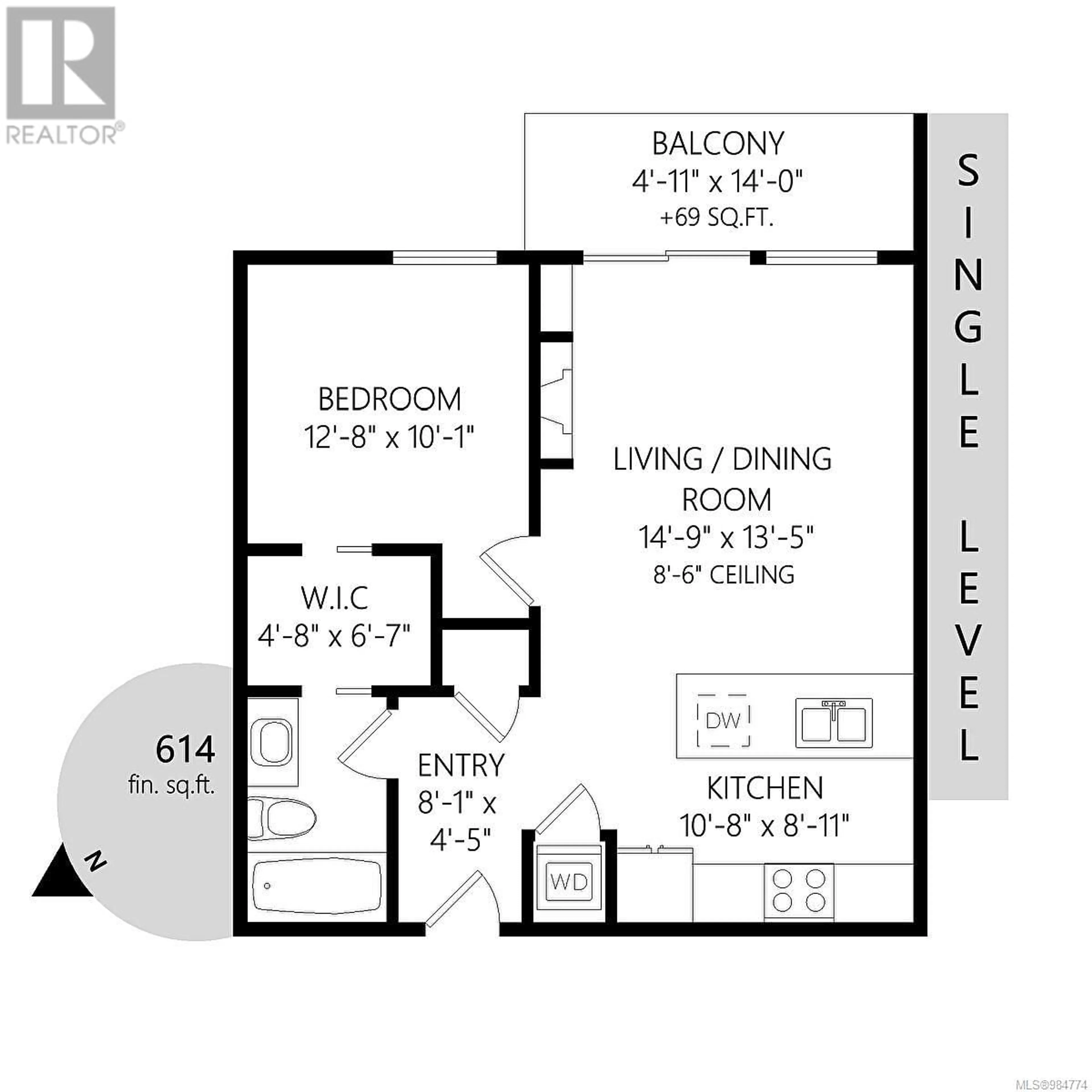 Floor plan for 205 835 Dunsmuir Rd, Esquimalt British Columbia V9A5B8