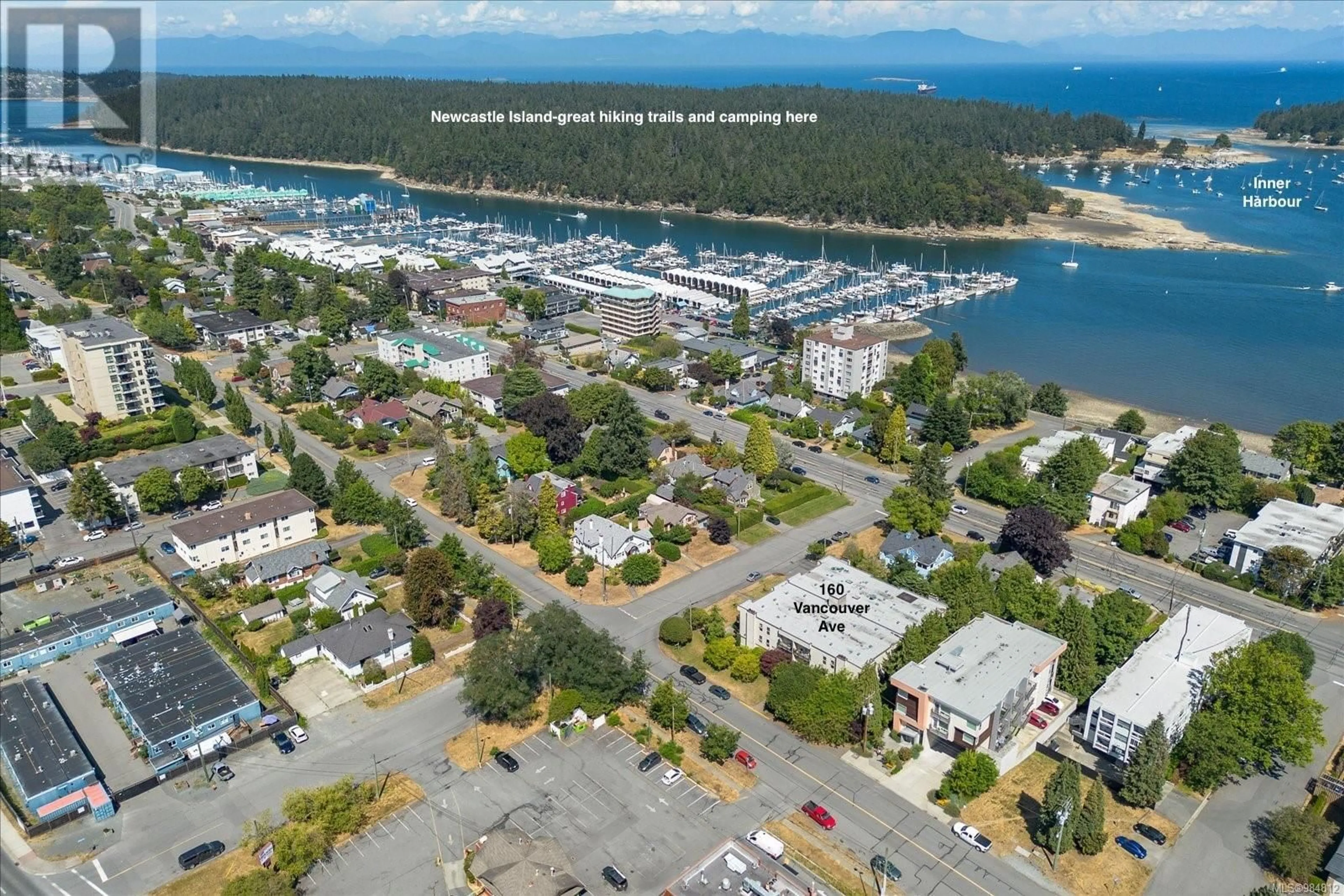 A pic from outside/outdoor area/front of a property/back of a property/a pic from drone, water/lake/river/ocean view for 306 160 Vancouver Ave, Nanaimo British Columbia V9S4E8