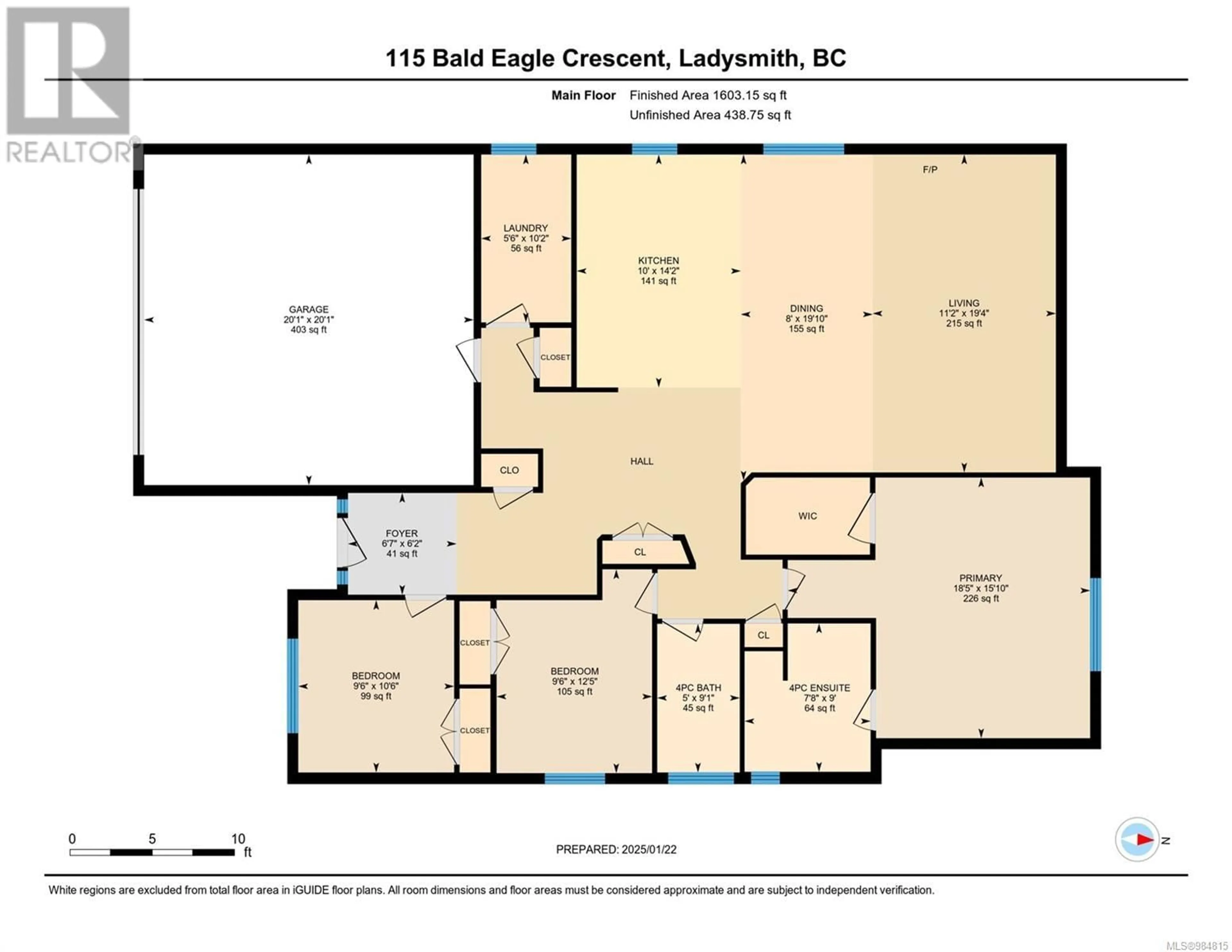 Floor plan for 115 BALD EAGLE CRESCENT, Ladysmith British Columbia V9G0C2
