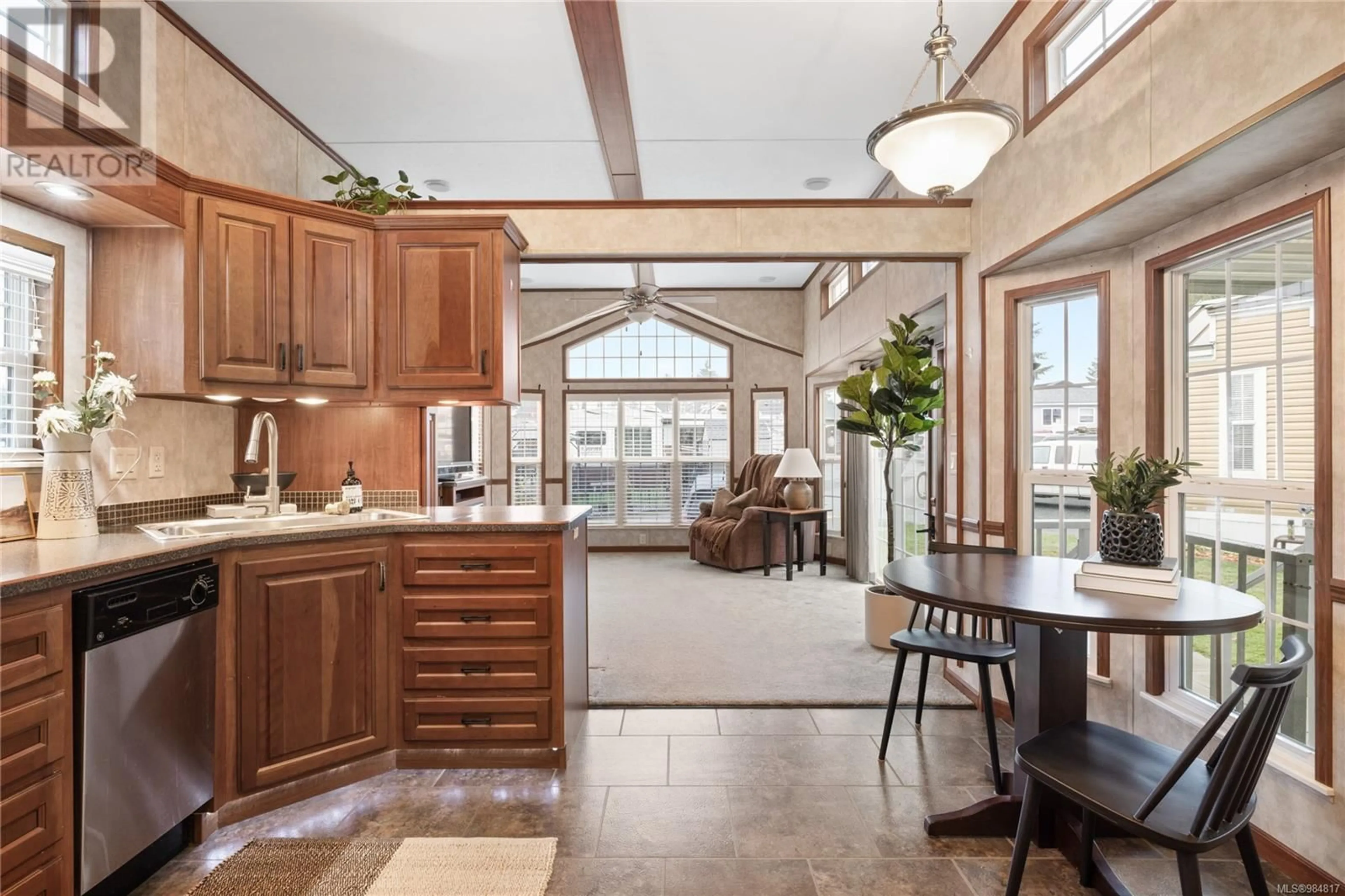 Open concept kitchen, ceramic/tile floor for 2120 Henderson Lake Way, Nanaimo British Columbia V9R6X7