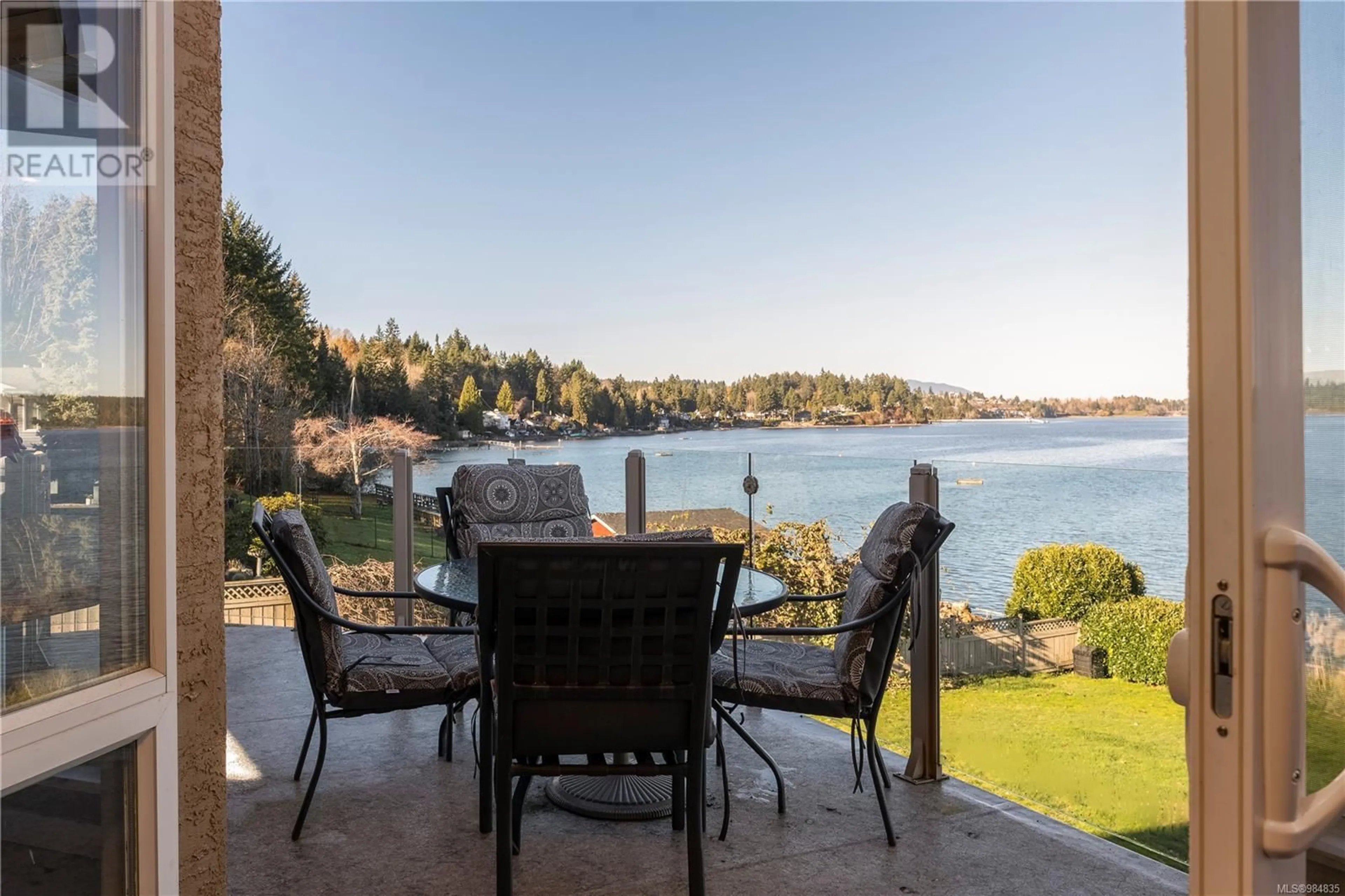 Patio, water/lake/river/ocean view for 409 Blair Pl, Ladysmith British Columbia V9G1Y3