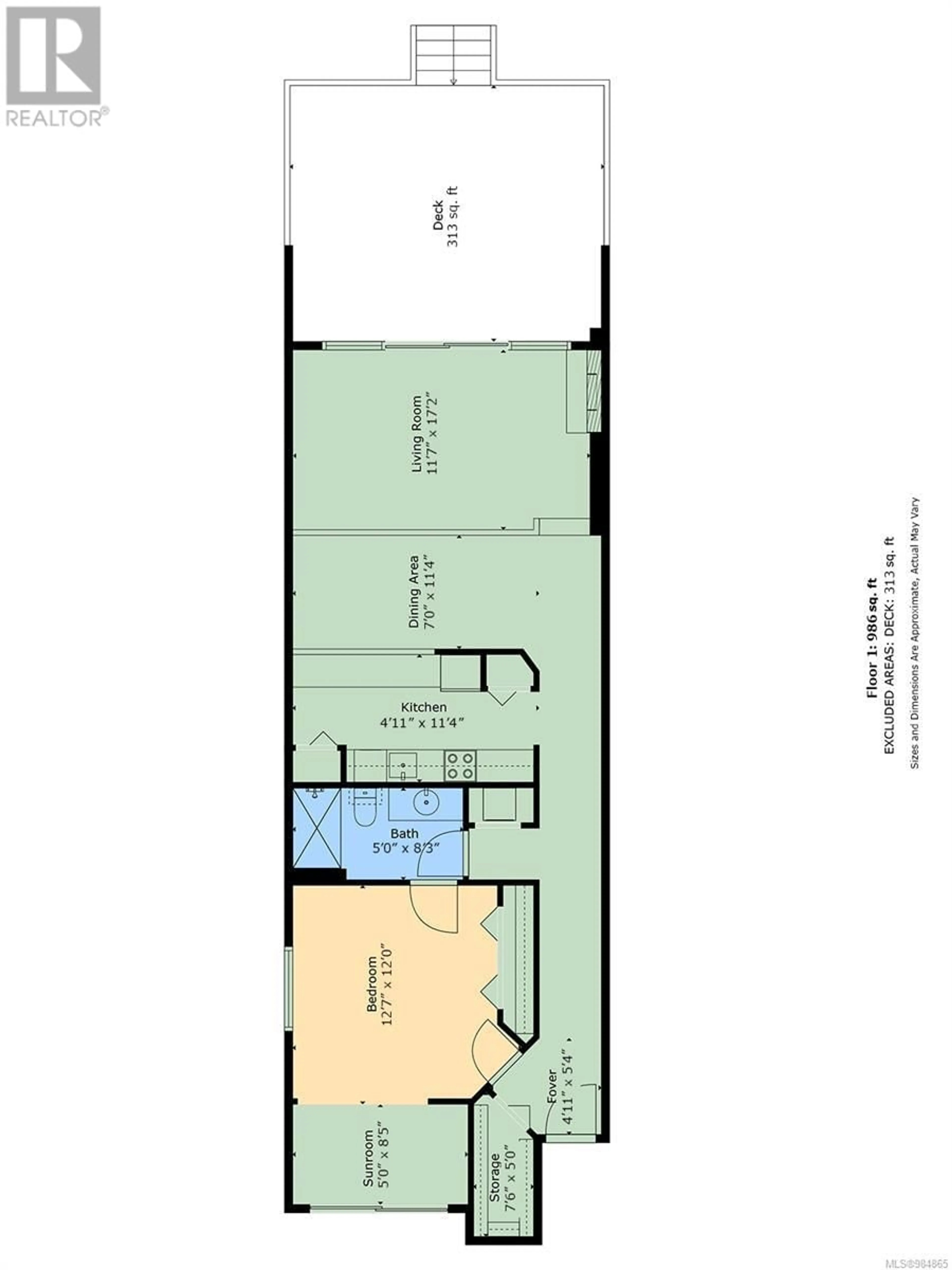 Floor plan for 103 309 Morison Ave, Parksville British Columbia V9P1M6