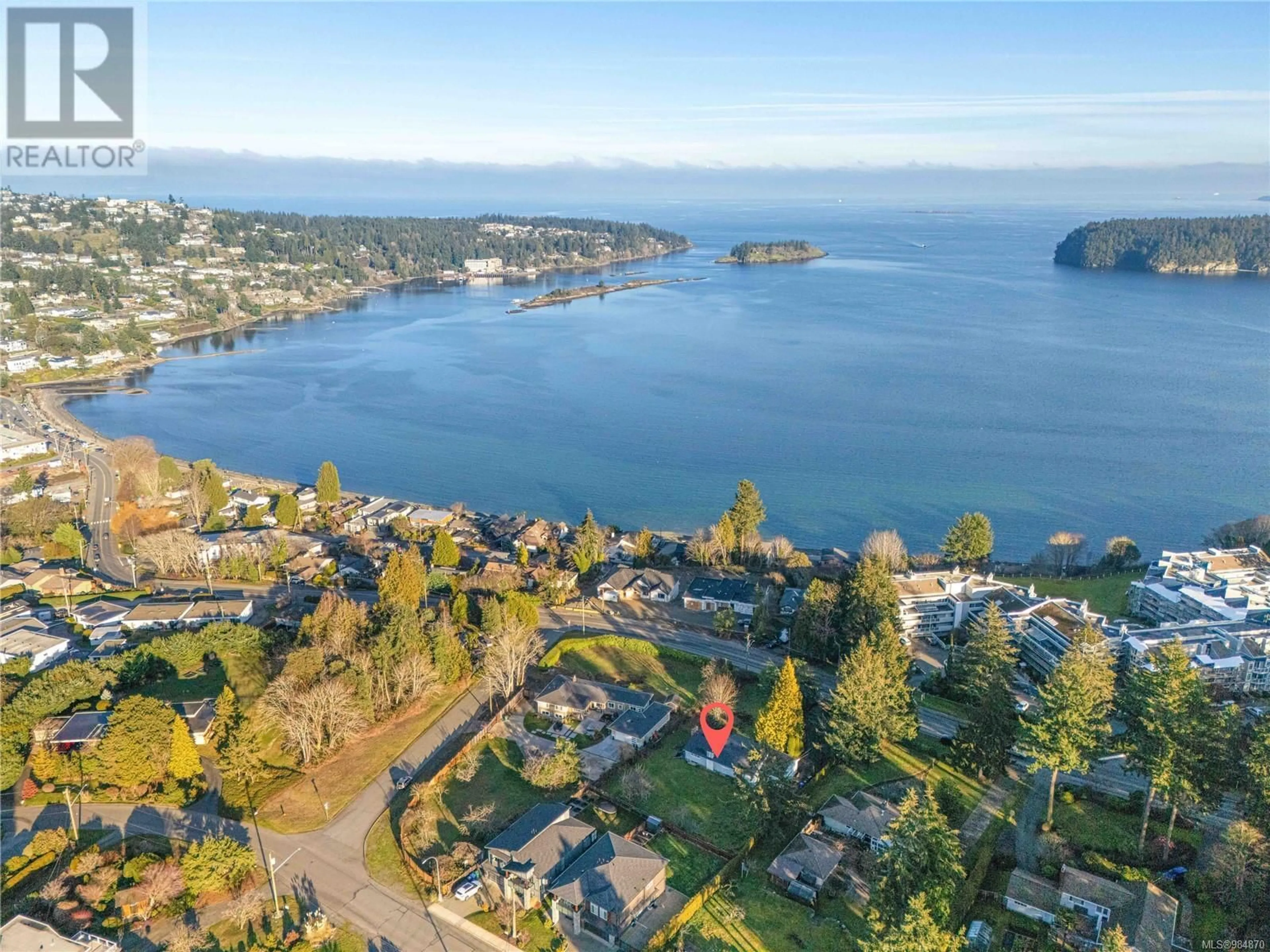 A pic from outside/outdoor area/front of a property/back of a property/a pic from drone, water/lake/river/ocean view for 2555 Departure Bay Rd, Nanaimo British Columbia V9S3W2