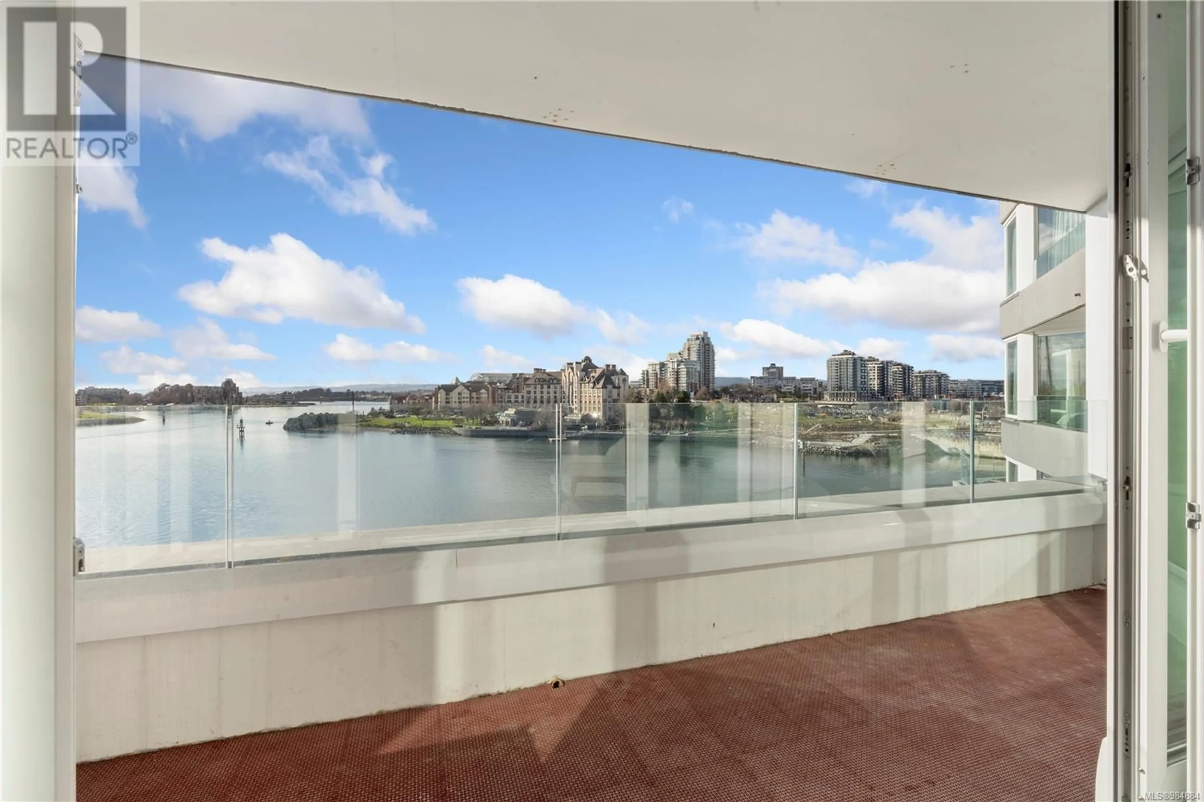 Balcony in the apartment, water/lake/river/ocean view for 500 1234 Wharf St, Victoria British Columbia V8W3H9