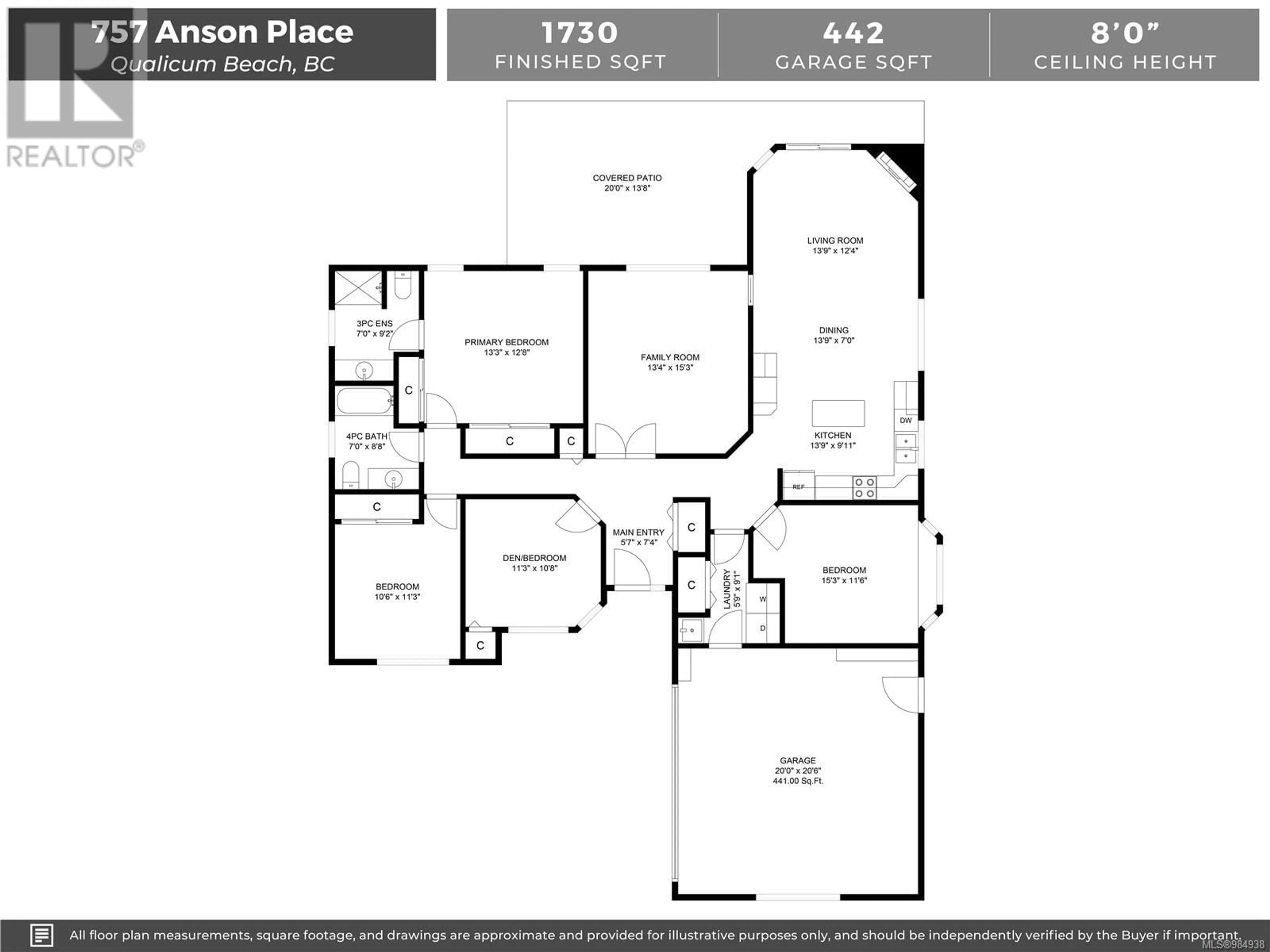 Floor plan for 757 Anson Pl, Qualicum Beach British Columbia V9K2J4