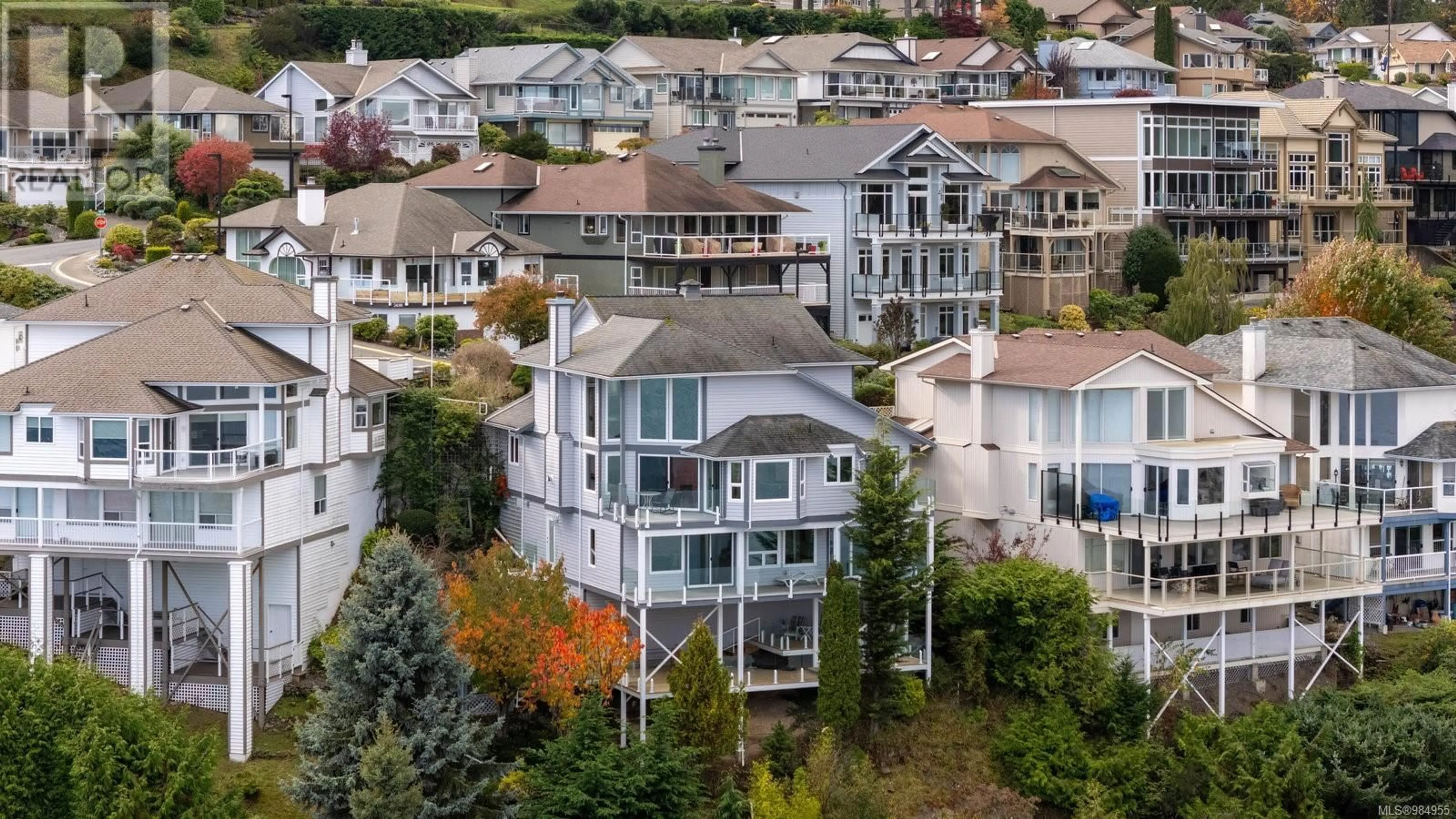 A pic from outside/outdoor area/front of a property/back of a property/a pic from drone, city buildings view from balcony for 3697 Marine Vista, Cobble Hill British Columbia V0R1L1